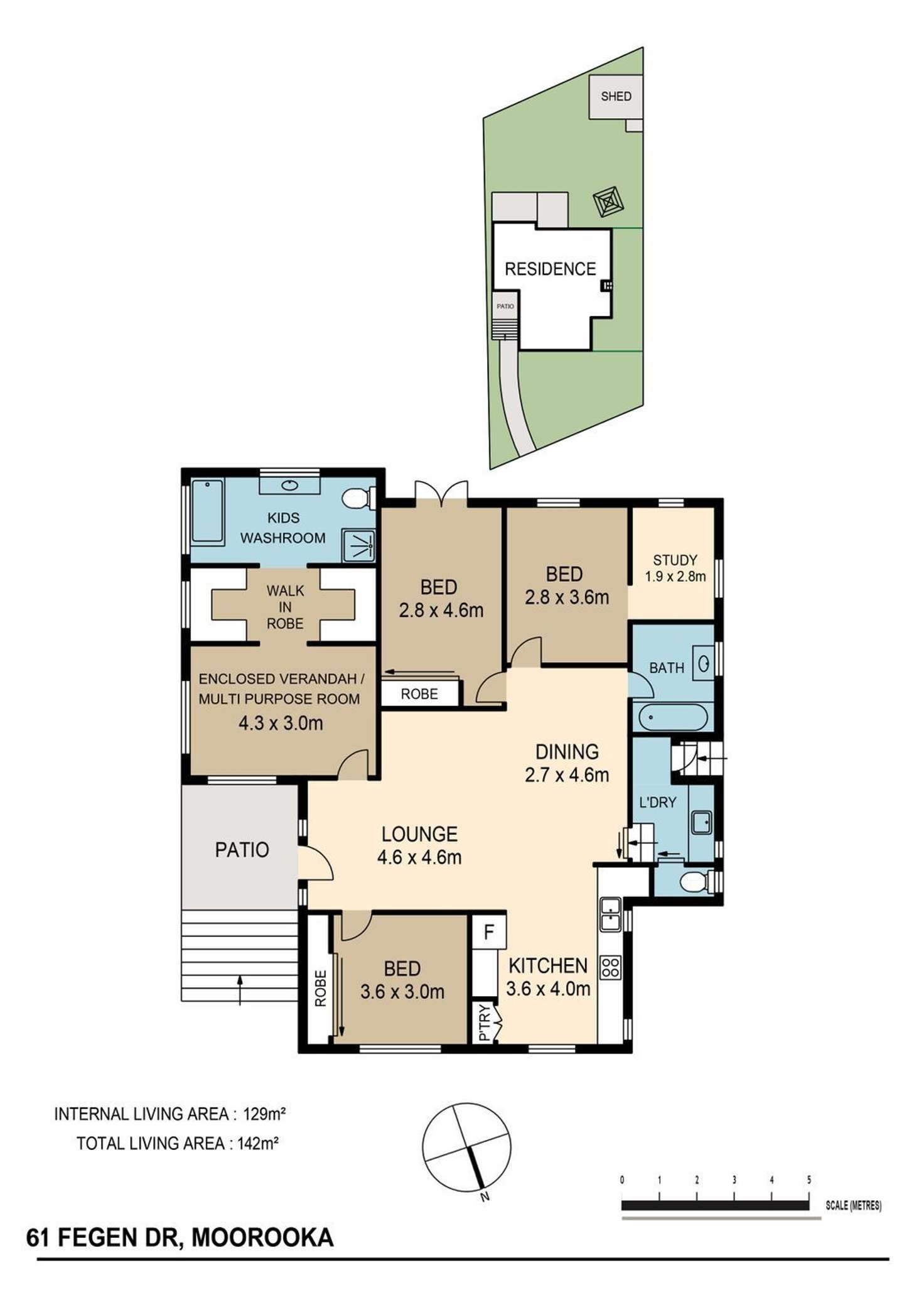 Floorplan of Homely house listing, 61 Fegen Dr, Moorooka QLD 4105