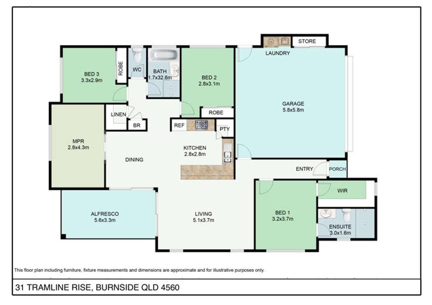Floorplan of Homely house listing, 31 Tramline Rise, Burnside QLD 4560