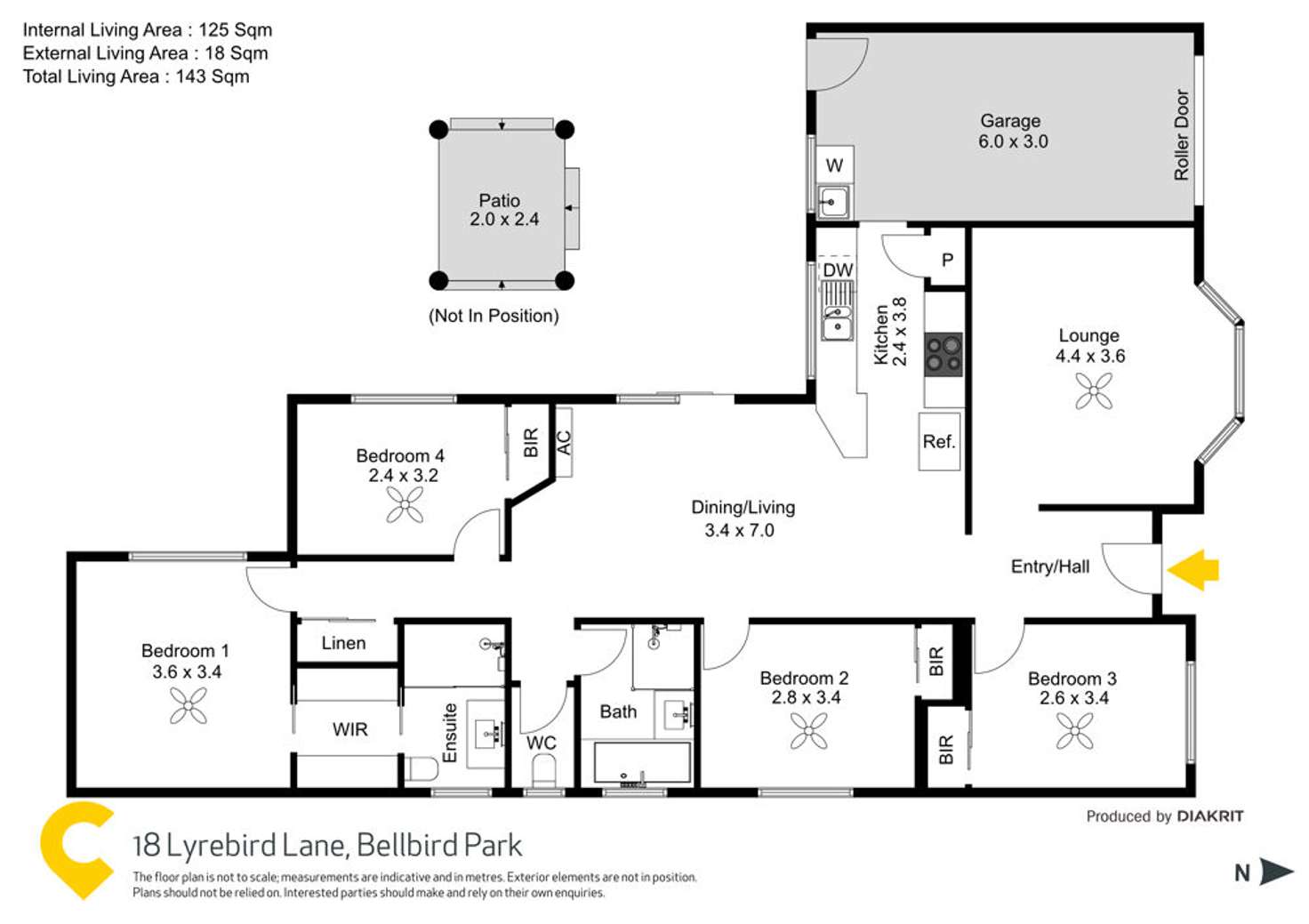 Floorplan of Homely house listing, 18 Lyrebird Lane, Bellbird Park QLD 4300