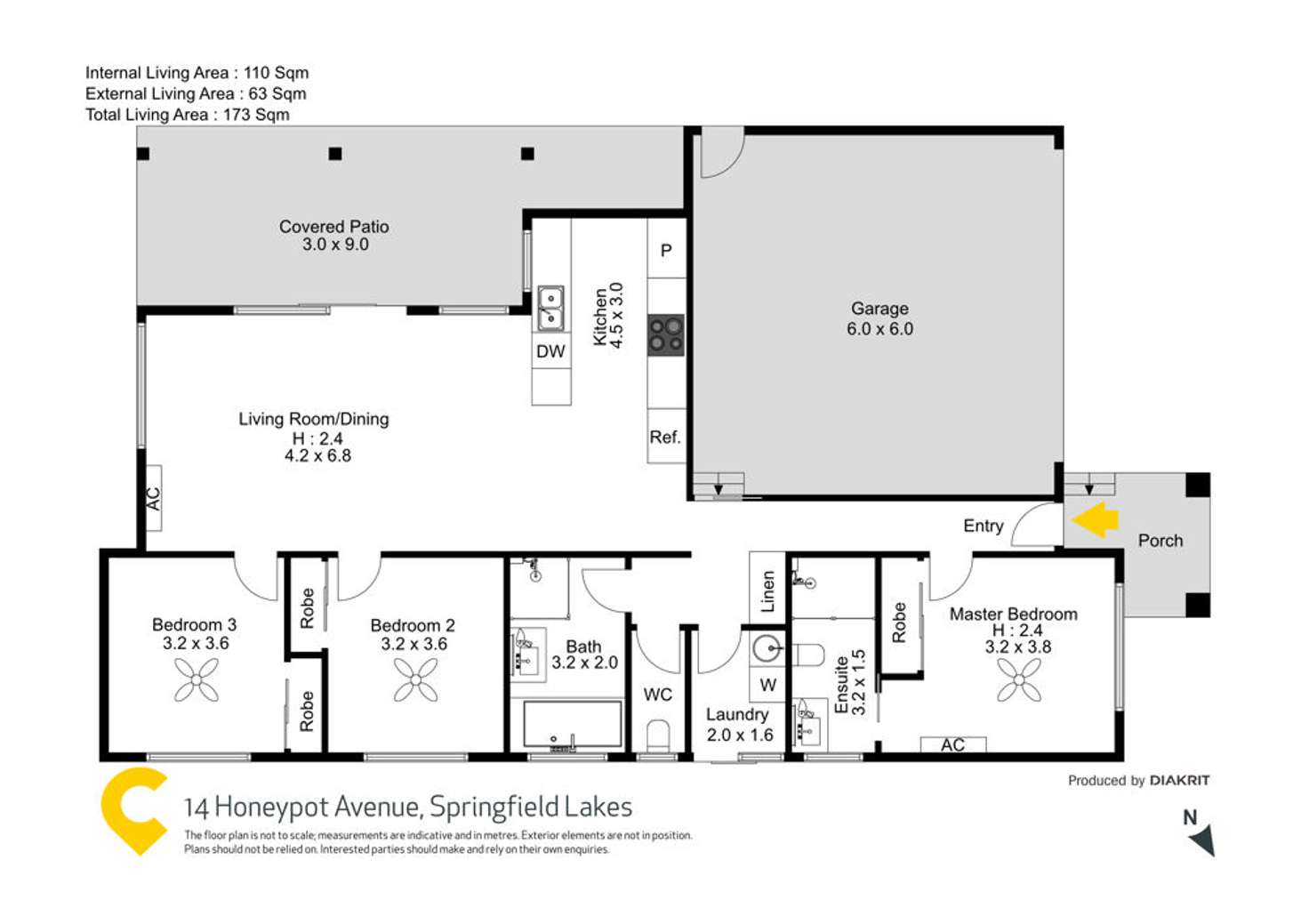 Floorplan of Homely house listing, 14 Honeypot Avenue, Springfield Lakes QLD 4300