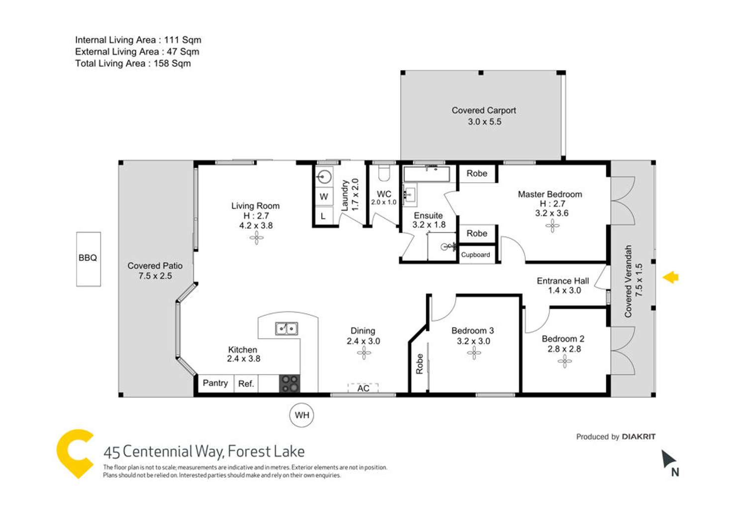Floorplan of Homely house listing, 45 Centennial Way, Forest Lake QLD 4078