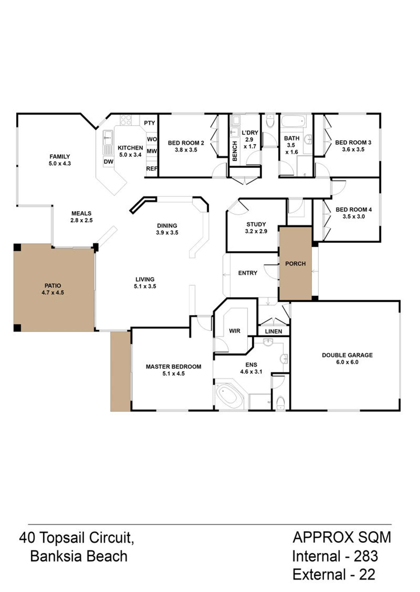 Floorplan of Homely house listing, 40 Topsail Circuit, Banksia Beach QLD 4507