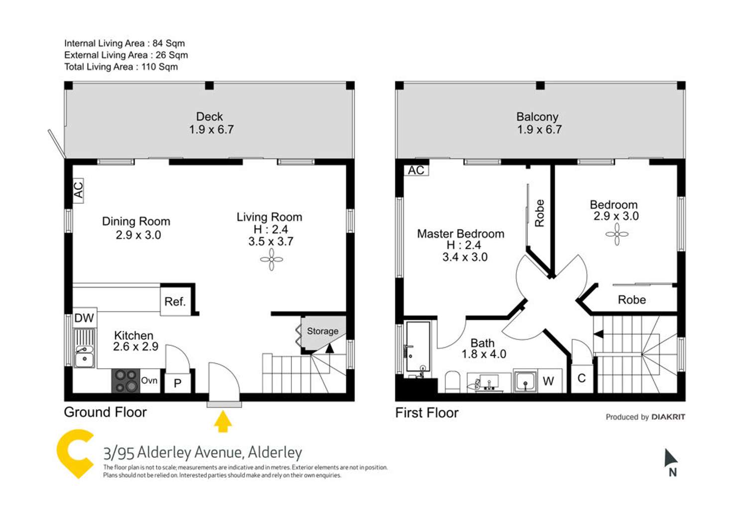 Floorplan of Homely unit listing, 3/95 Alderley Avenue, Alderley QLD 4051