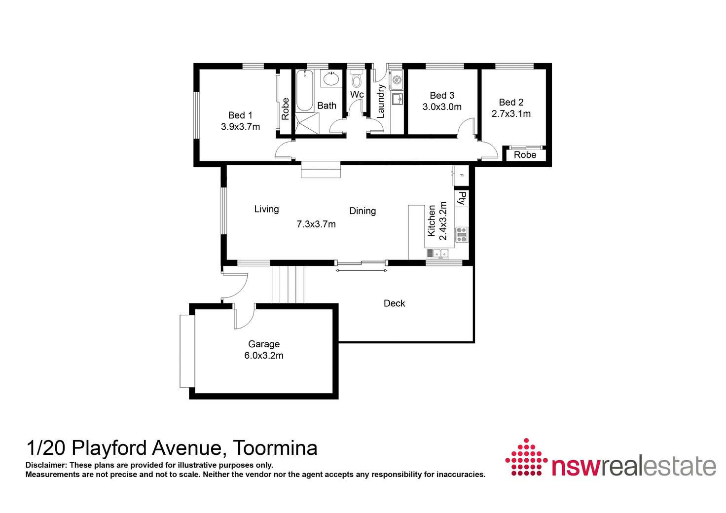 Floorplan of Homely villa listing, 1/20 Playford Avenue, Boambee East NSW 2452