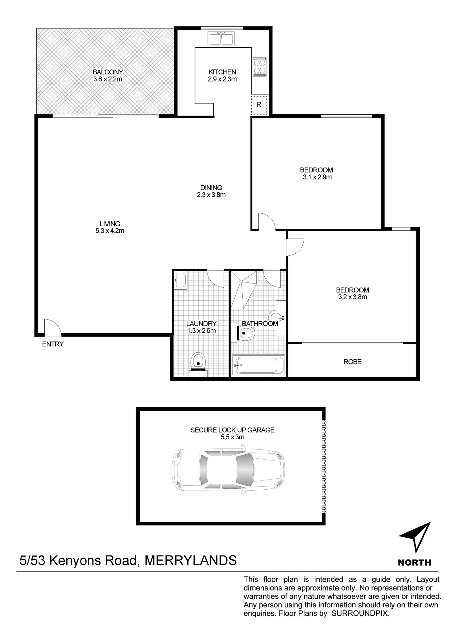 Floorplan of Homely unit listing, 5/53 Kenyons Road, Merrylands NSW 2160