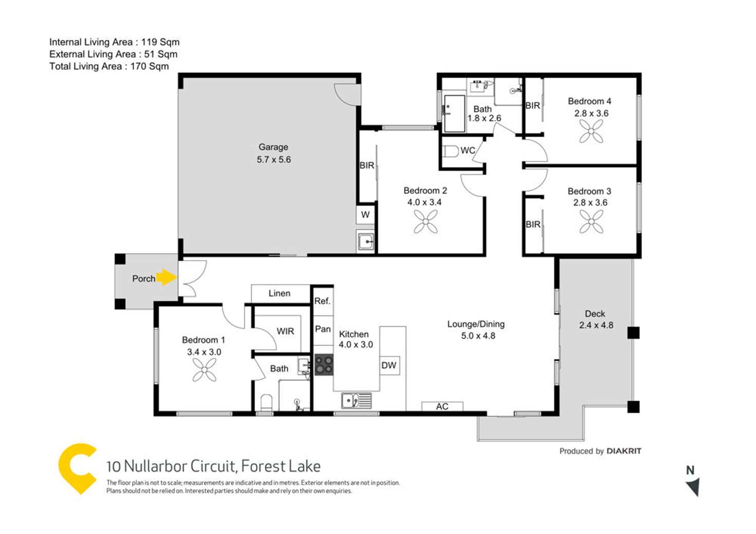 Floorplan of Homely house listing, 10 Nullarbor Circuit, Forest Lake QLD 4078