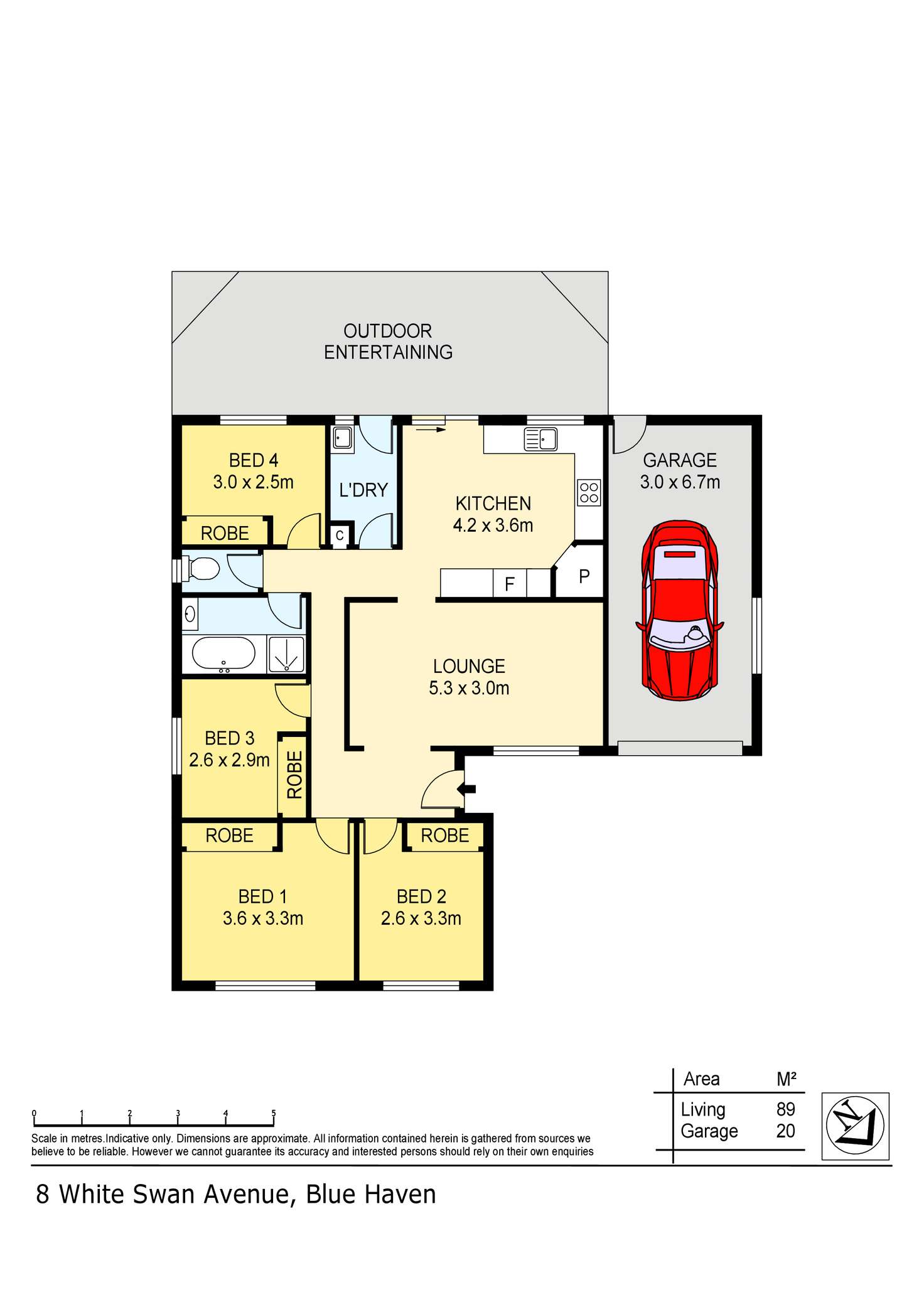 Floorplan of Homely house listing, 8 White Swan Avenue, Blue Haven NSW 2262