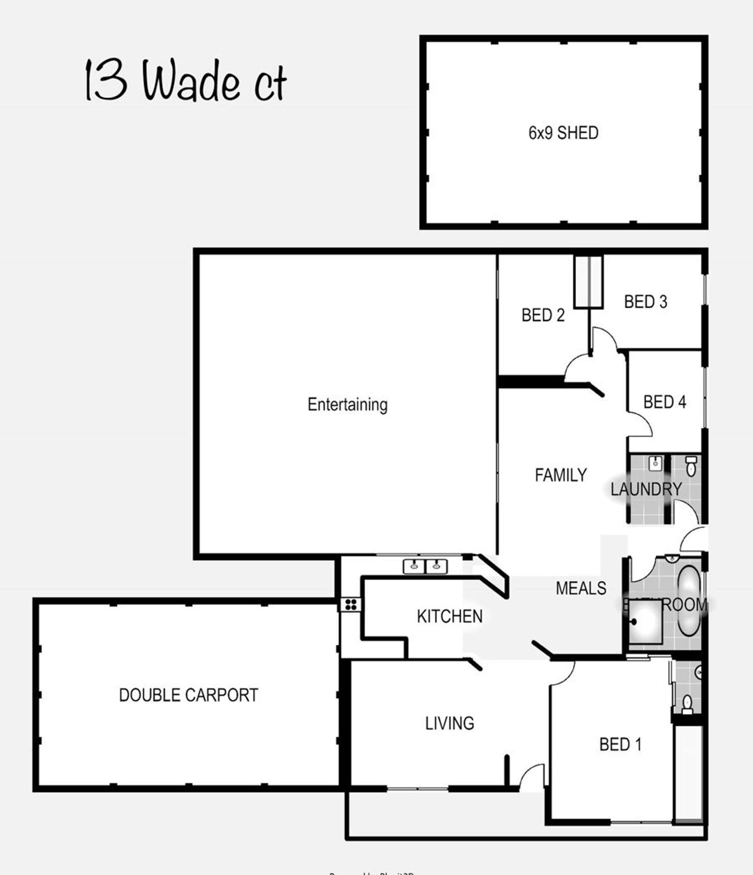 Floorplan of Homely house listing, 13 Wade Court, Boronia Heights QLD 4124