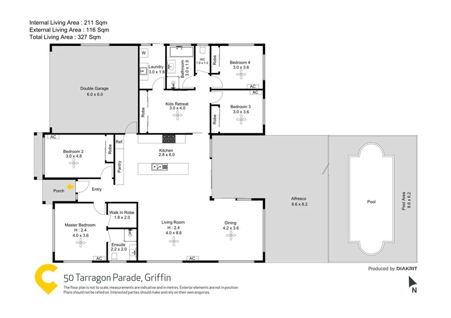 Floorplan of Homely house listing, 50 Tarragon Parade, Griffin QLD 4503