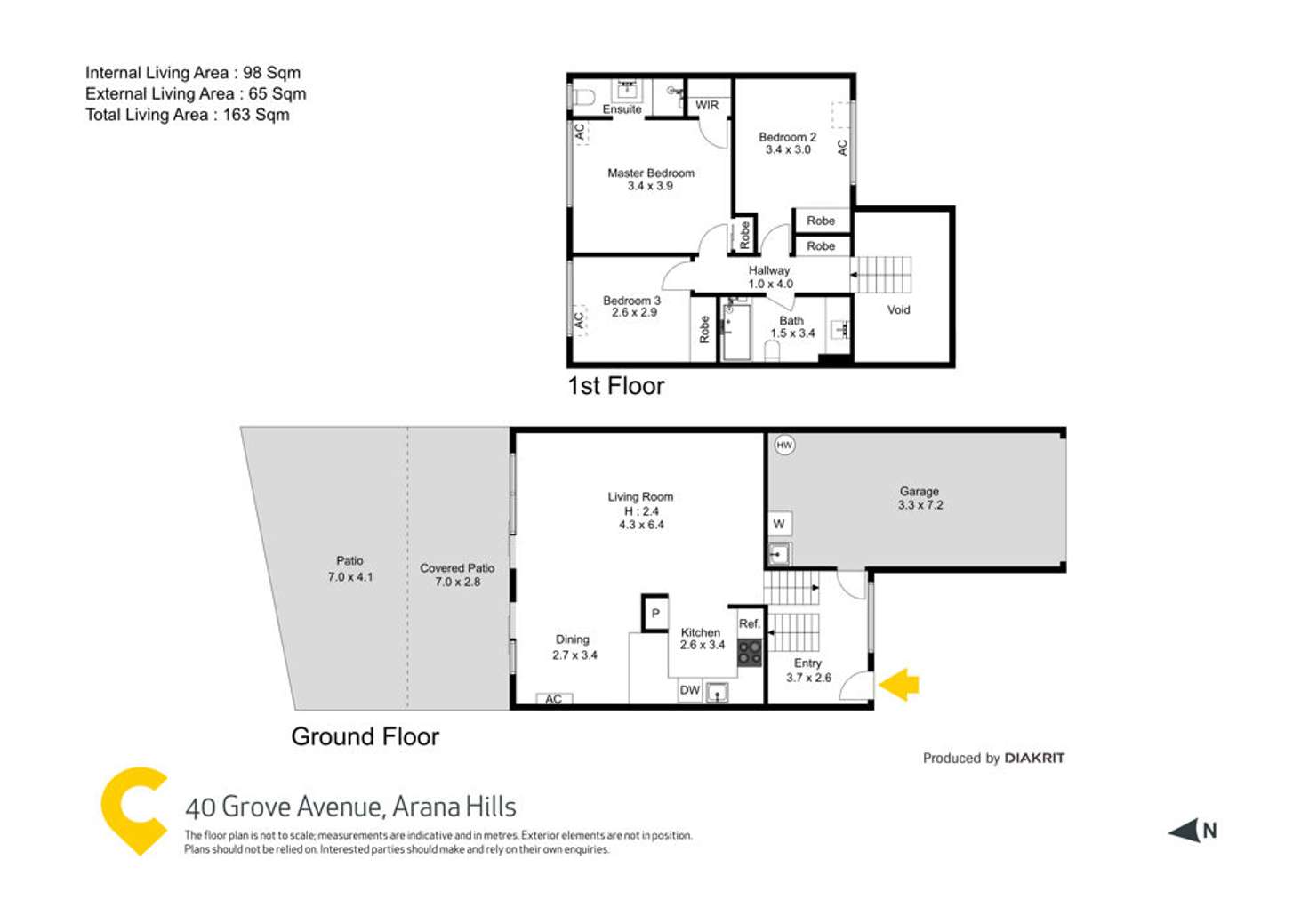 Floorplan of Homely townhouse listing, 40/40 Grove Avenue, Arana Hills QLD 4054