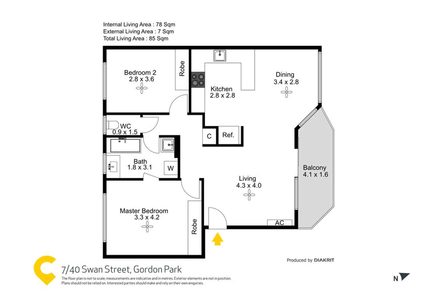 Floorplan of Homely unit listing, 7/40 Swan Street, Gordon Park QLD 4031
