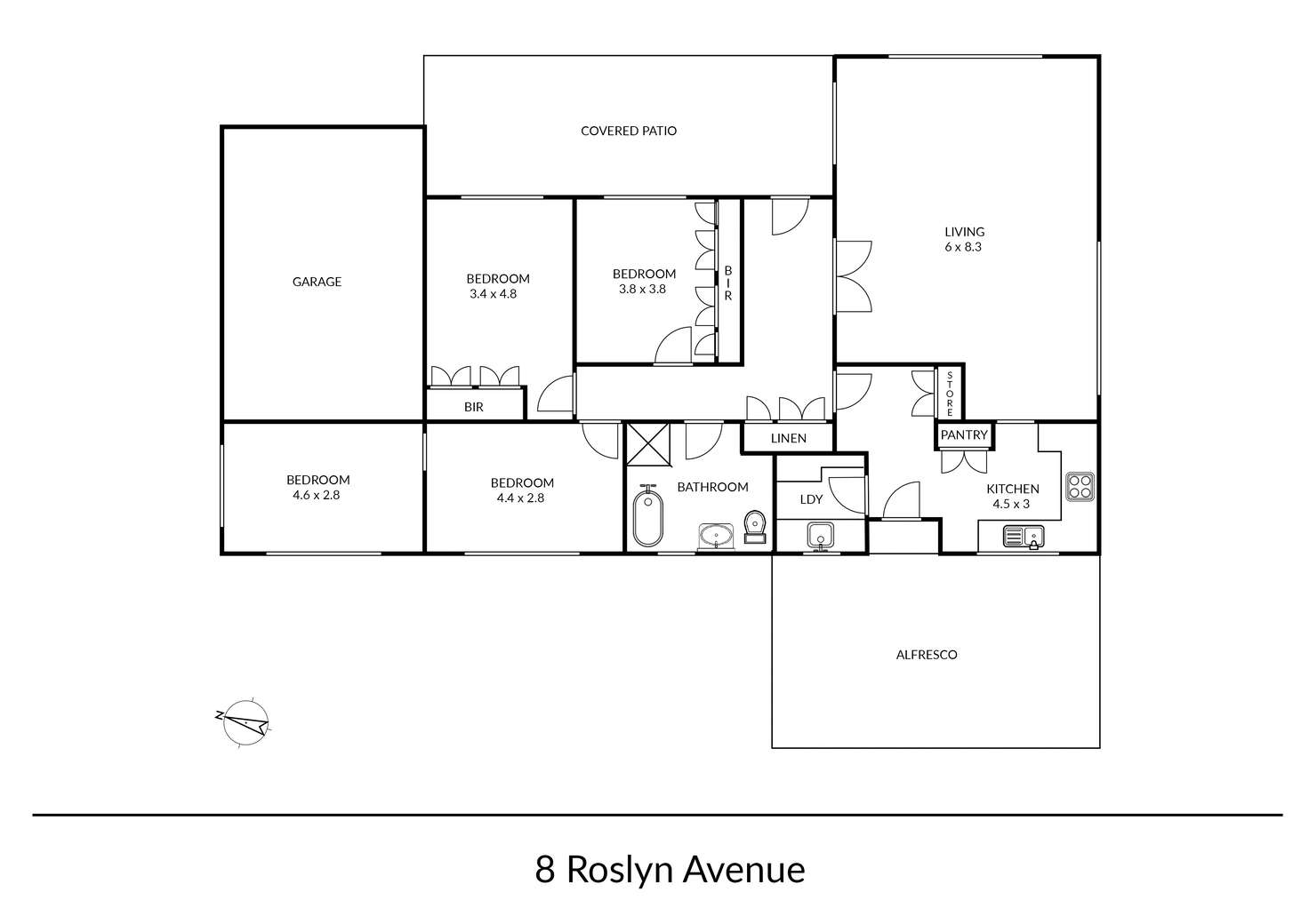 Floorplan of Homely house listing, 8 Roslyn Avenue, Armidale NSW 2350