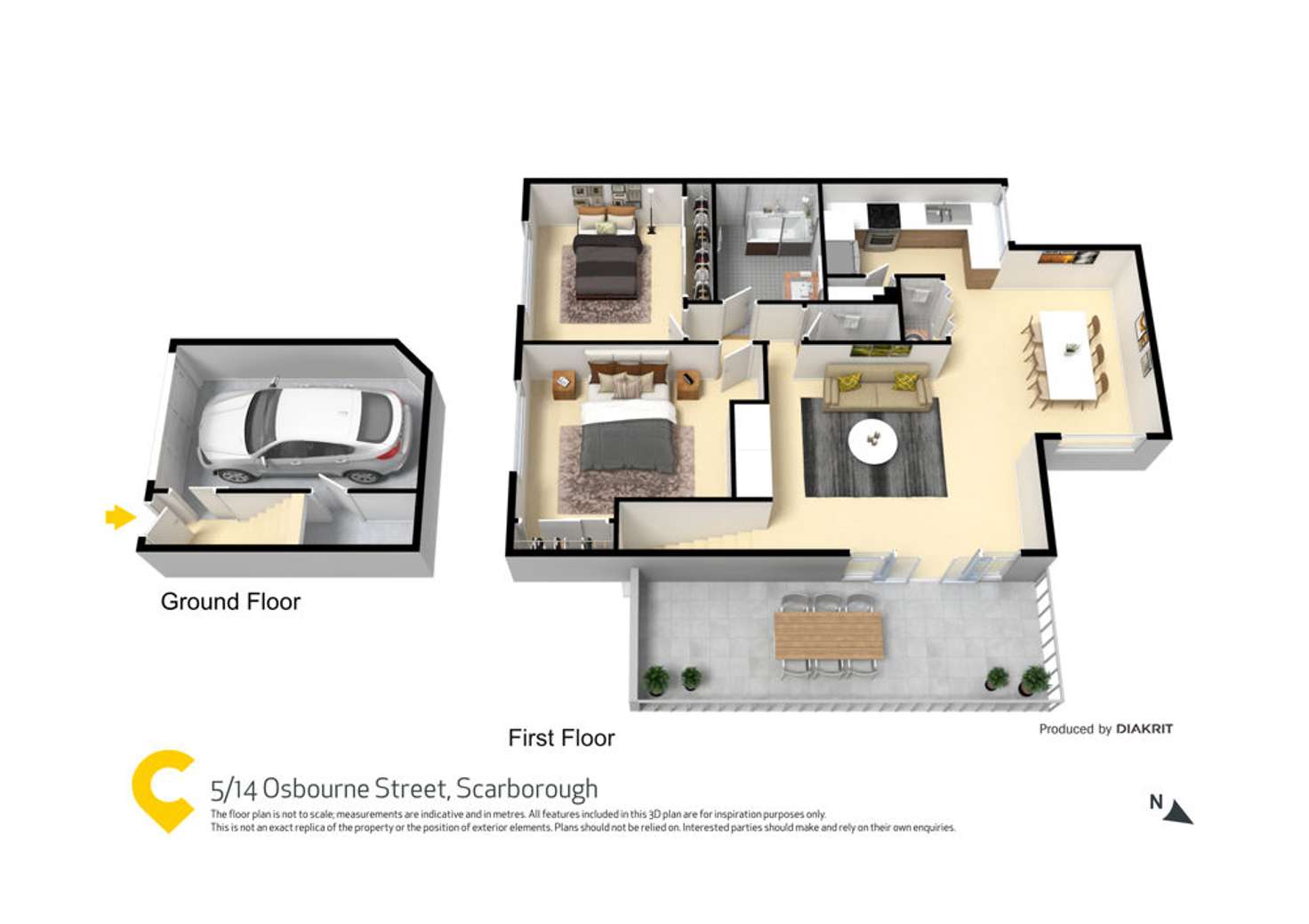 Floorplan of Homely unit listing, 5/14 Osbourne Street, Scarborough QLD 4020