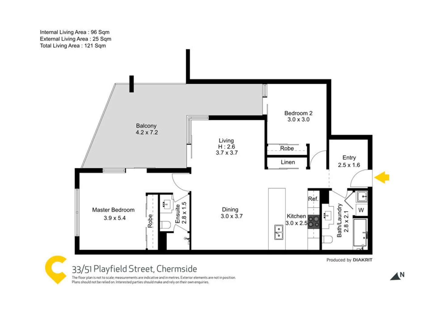 Floorplan of Homely apartment listing, 33/51 Playfield Street, Chermside QLD 4032