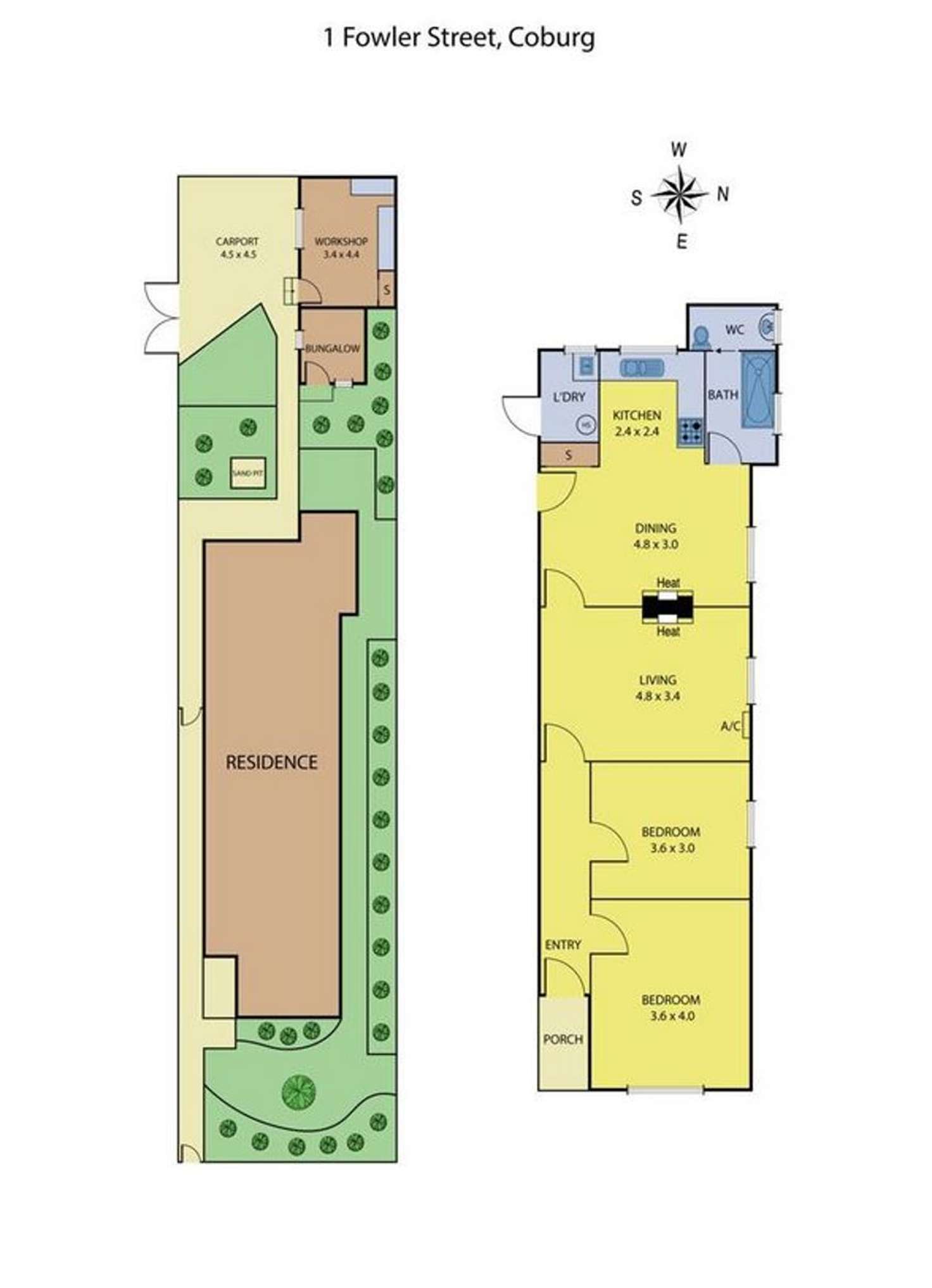 Floorplan of Homely house listing, 1 Fowler Street, Coburg VIC 3058