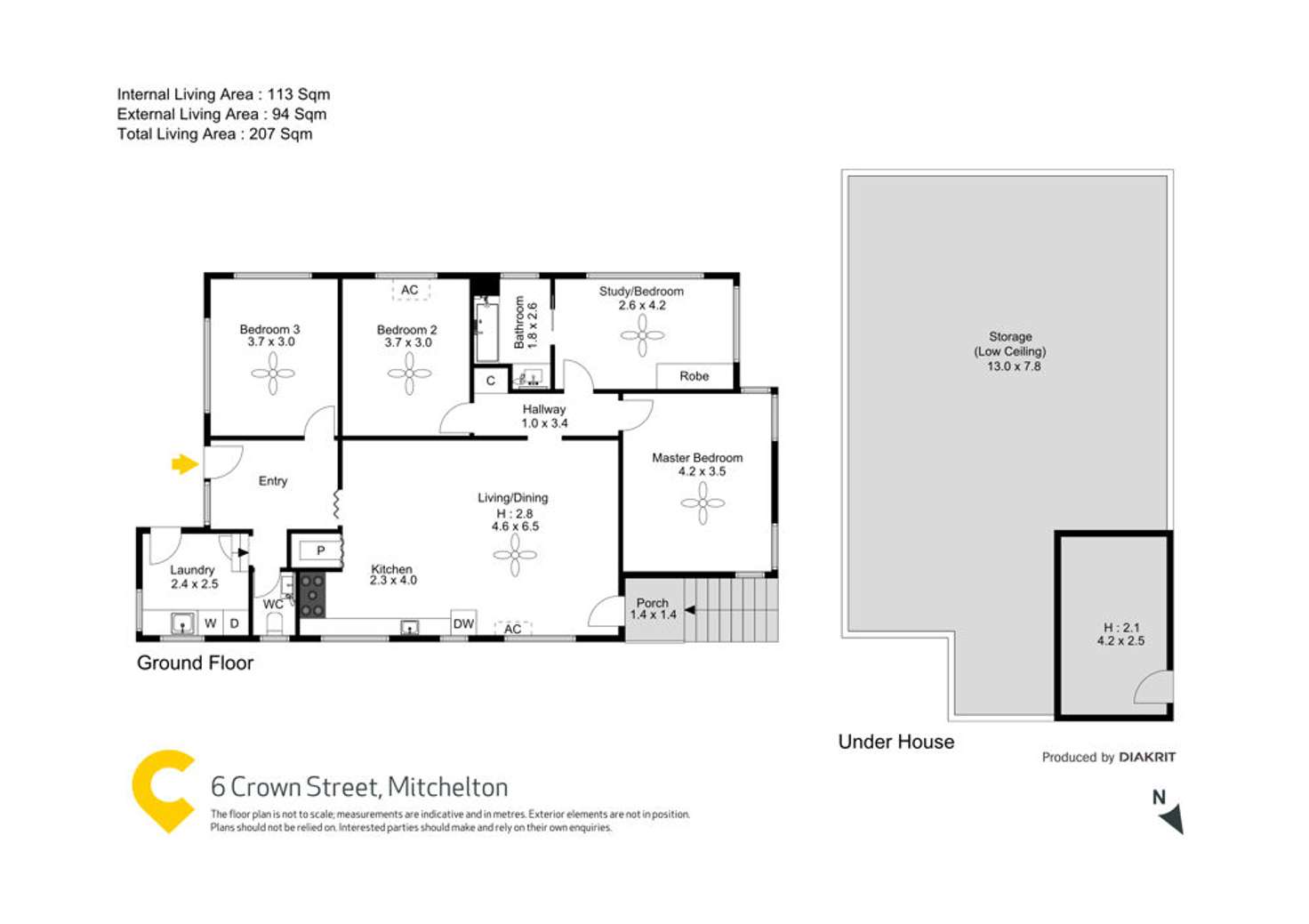 Floorplan of Homely house listing, 6 Crown Street, Mitchelton QLD 4053