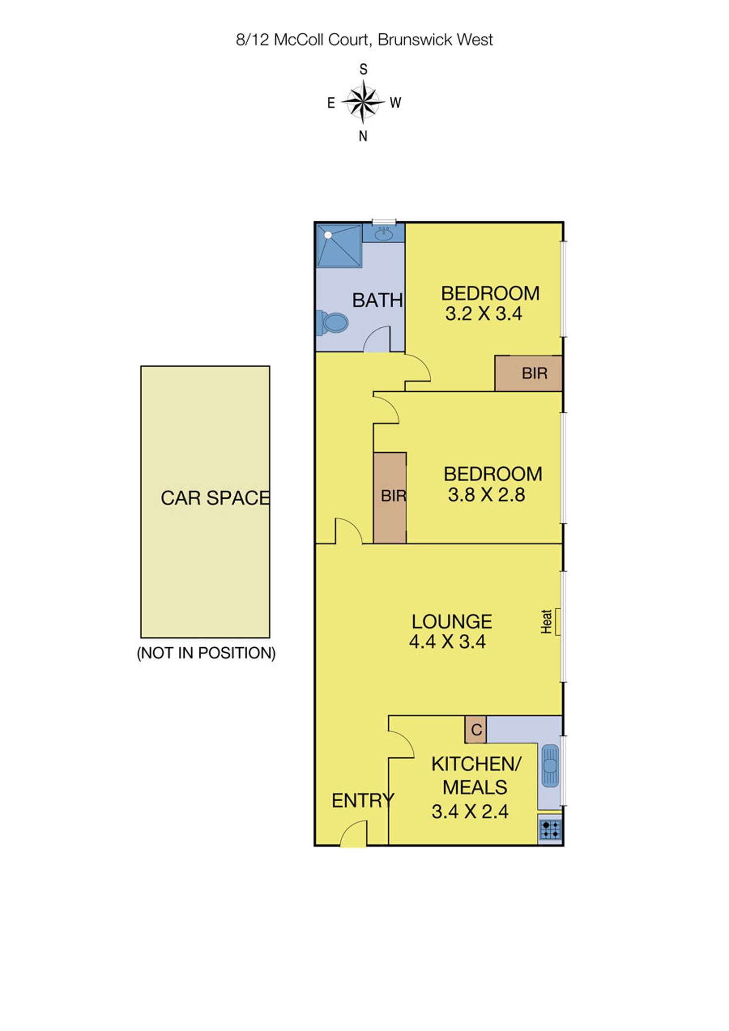 Floorplan of Homely apartment listing, 8/12 McColl Court, Brunswick West VIC 3055