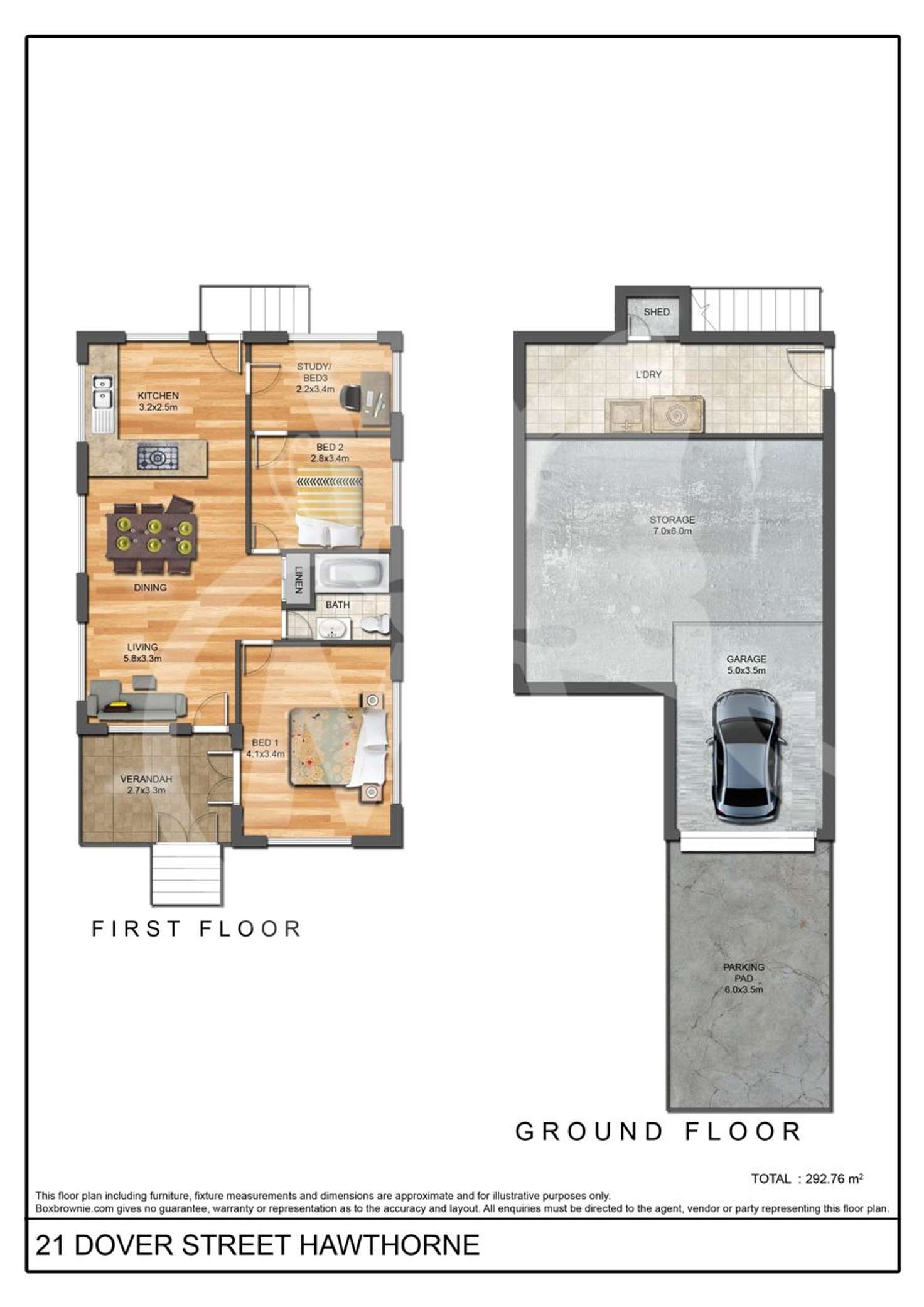 Floorplan of Homely house listing, 21 Dover Street, Hawthorne QLD 4171