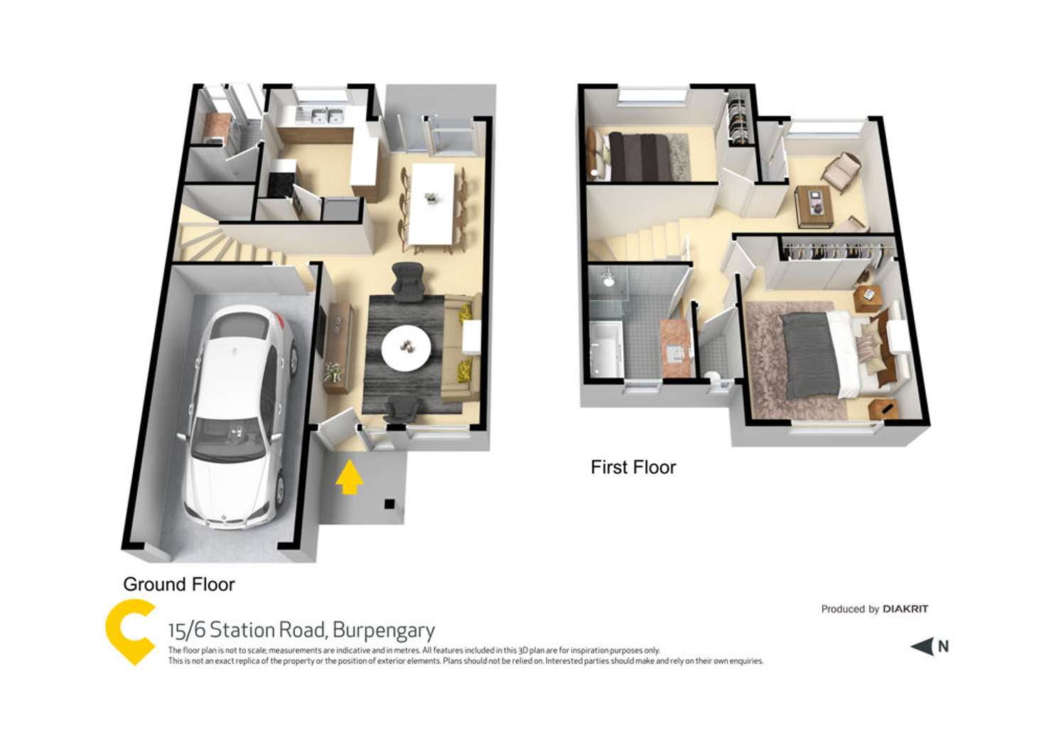 Floorplan of Homely townhouse listing, 15/6 Station Road, Burpengary QLD 4505