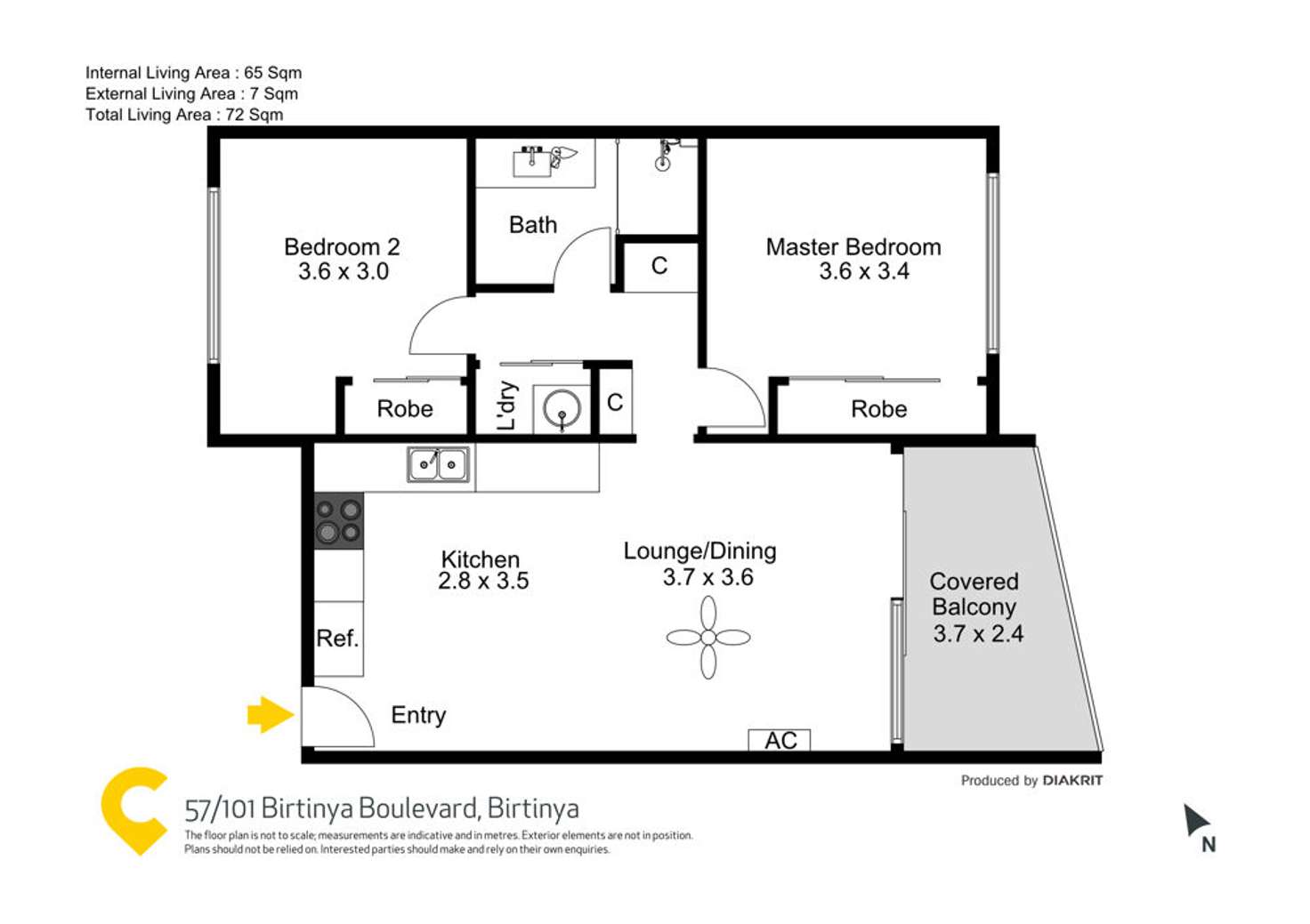 Floorplan of Homely unit listing, 57/101 Birtinya Boulevard, Birtinya QLD 4575