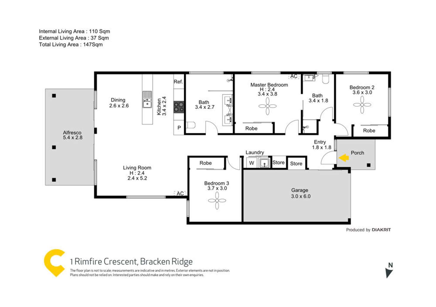 Floorplan of Homely house listing, 1 Rimfire Crescent, Bracken Ridge QLD 4017