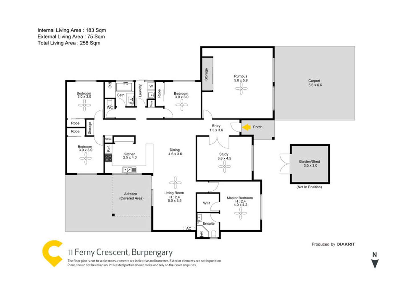 Floorplan of Homely house listing, 11 Ferny Crescent, Burpengary QLD 4505