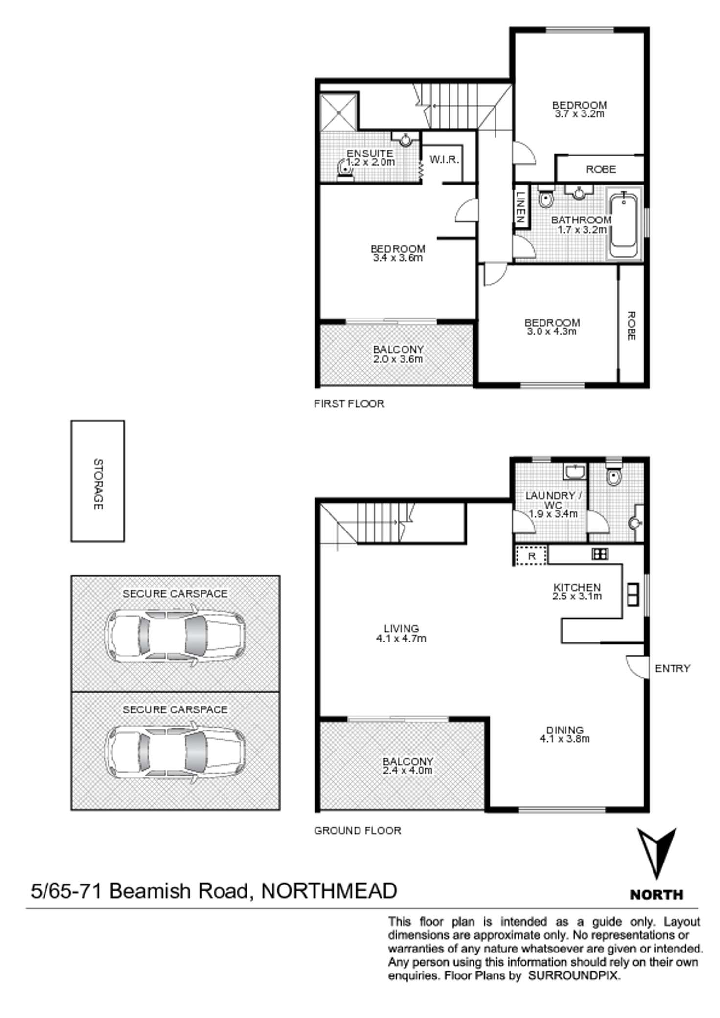 Floorplan of Homely unit listing, 5/65-71 Beamish Road, Northmead NSW 2152