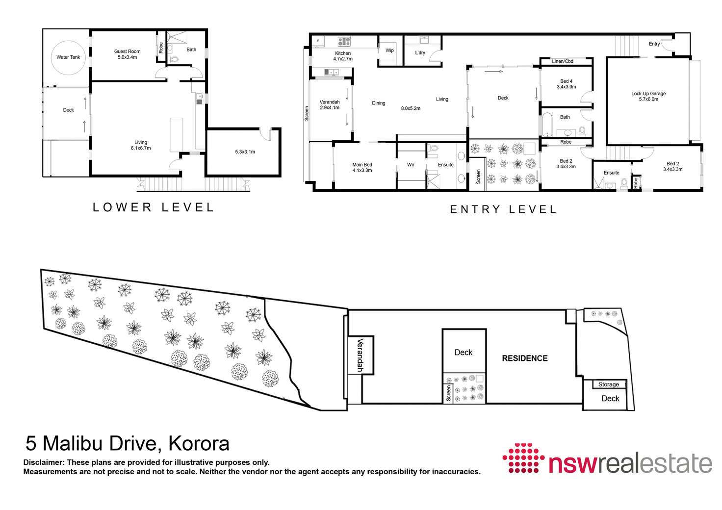 Floorplan of Homely house listing, 5 Malibu Drive, Korora NSW 2450