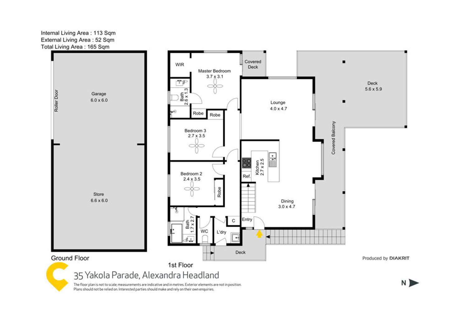 Floorplan of Homely house listing, 35 Yakola Parade, Alexandra Headland QLD 4572