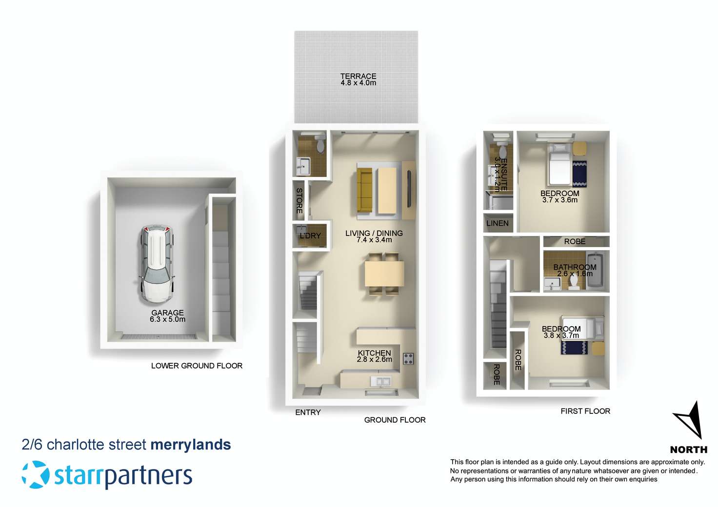 Floorplan of Homely townhouse listing, 2/6 Charlotte Street, Merrylands NSW 2160