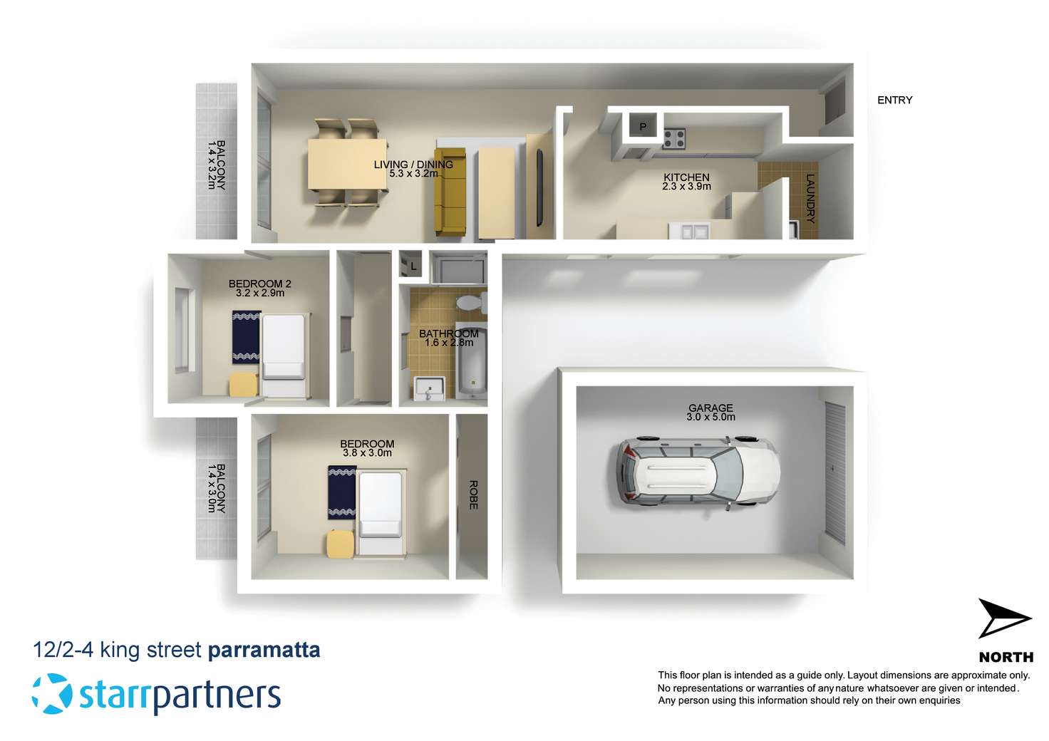 Floorplan of Homely unit listing, 12/2-4 King Street, Parramatta NSW 2150