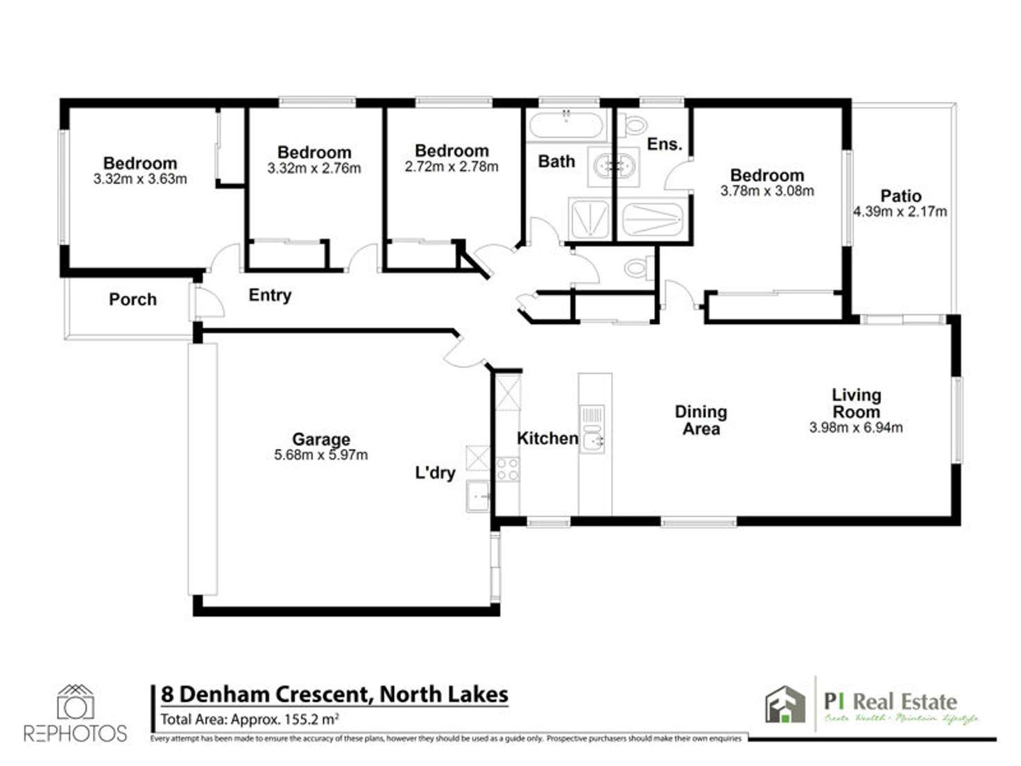 Floorplan of Homely house listing, 8 Denham Crescent, North Lakes QLD 4509