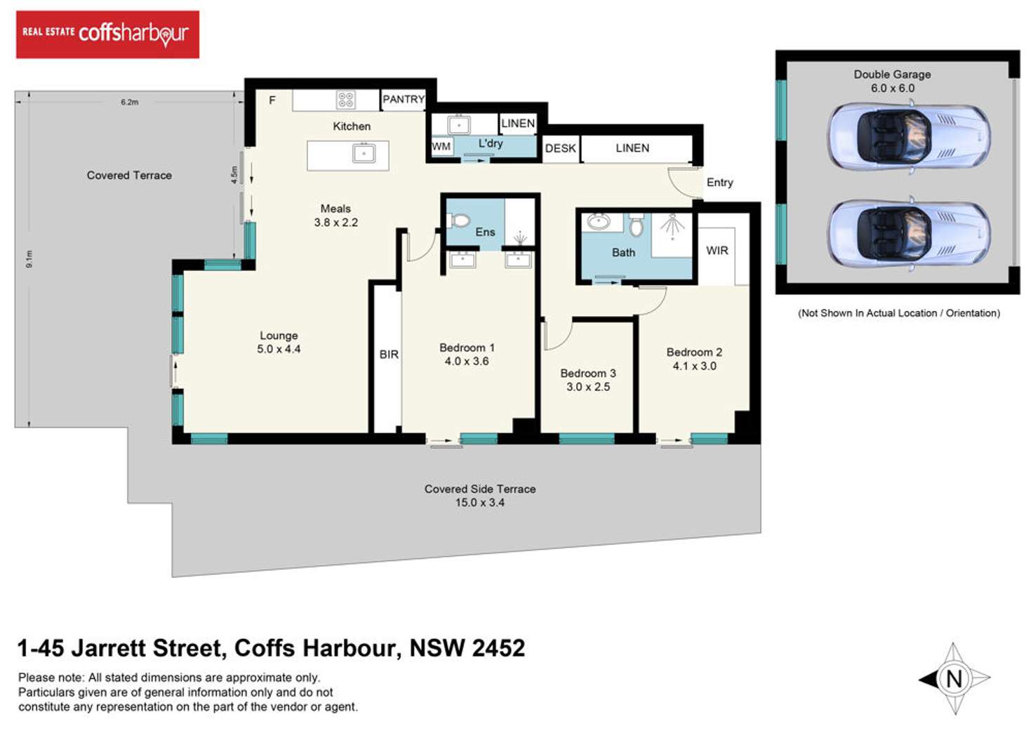 Floorplan of Homely apartment listing, 1/45 Jarrett Street, Coffs Harbour NSW 2450