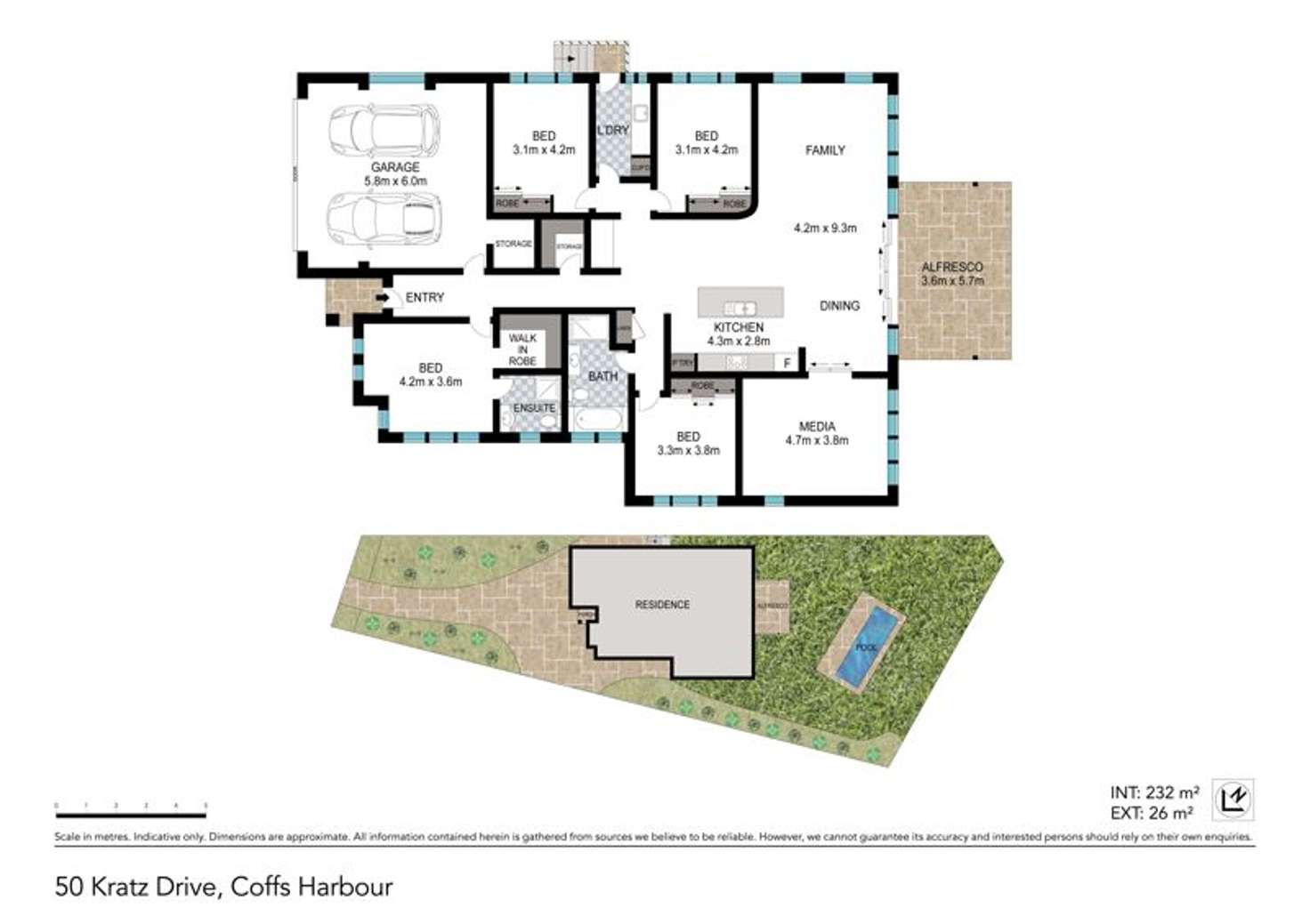 Floorplan of Homely house listing, 50 Kratz Drive, Coffs Harbour NSW 2450