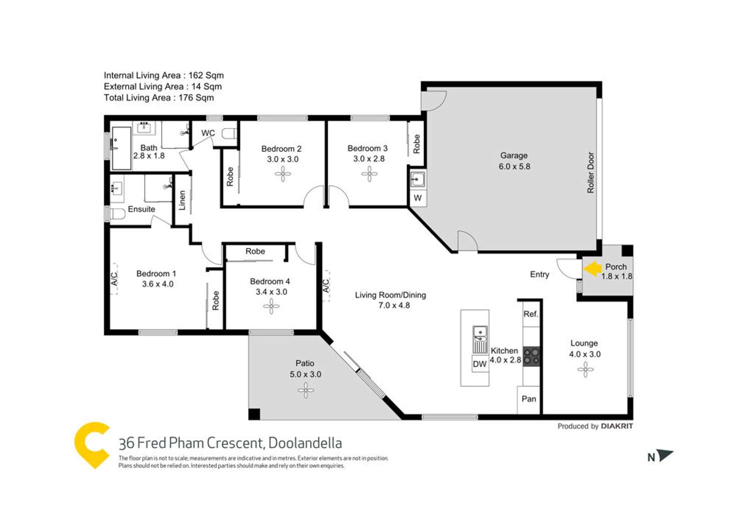 Floorplan of Homely house listing, 36 Fred Pham Crescent, Doolandella QLD 4077