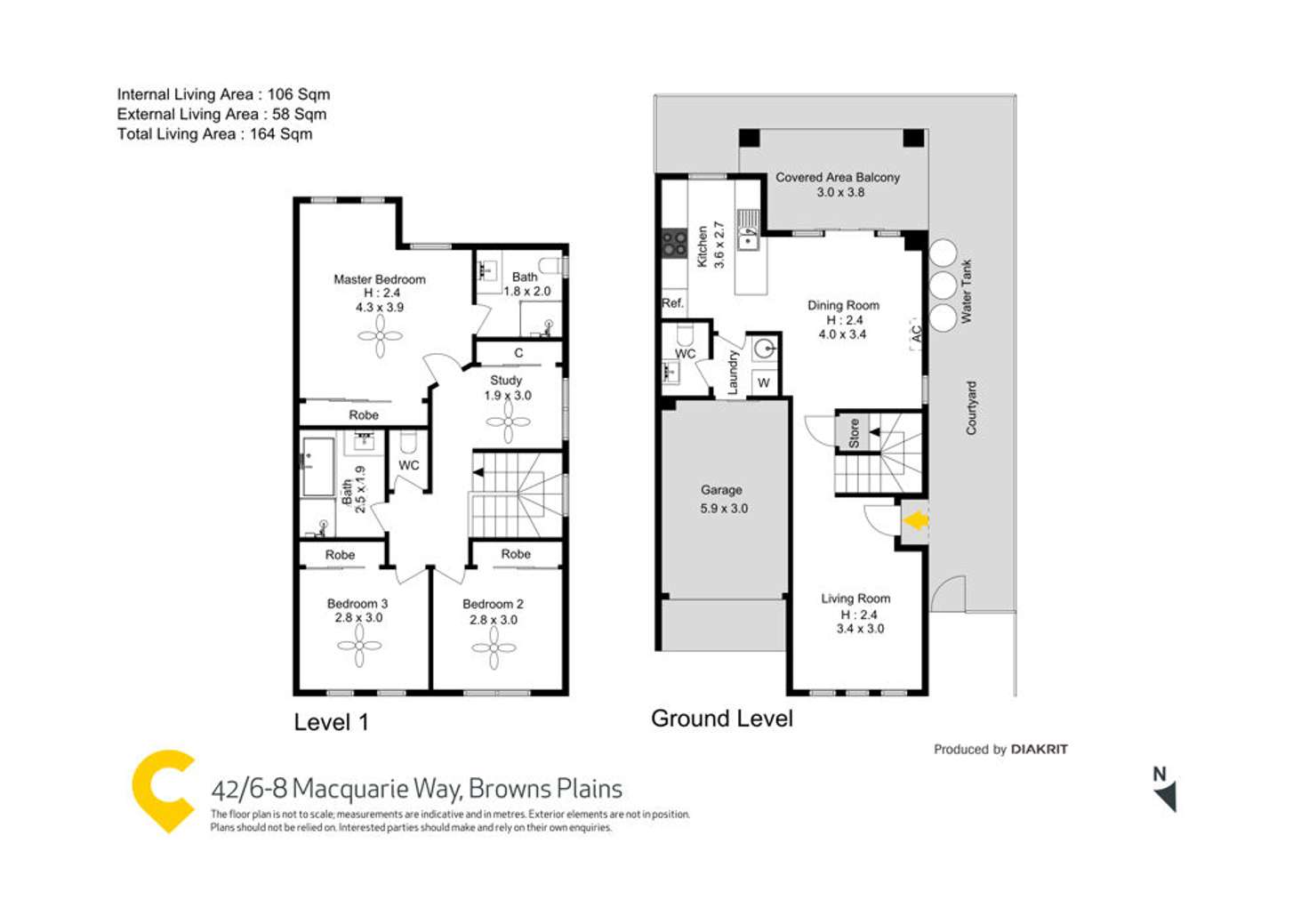 Floorplan of Homely townhouse listing, 42/6-8 Macquarie Way, Browns Plains QLD 4118