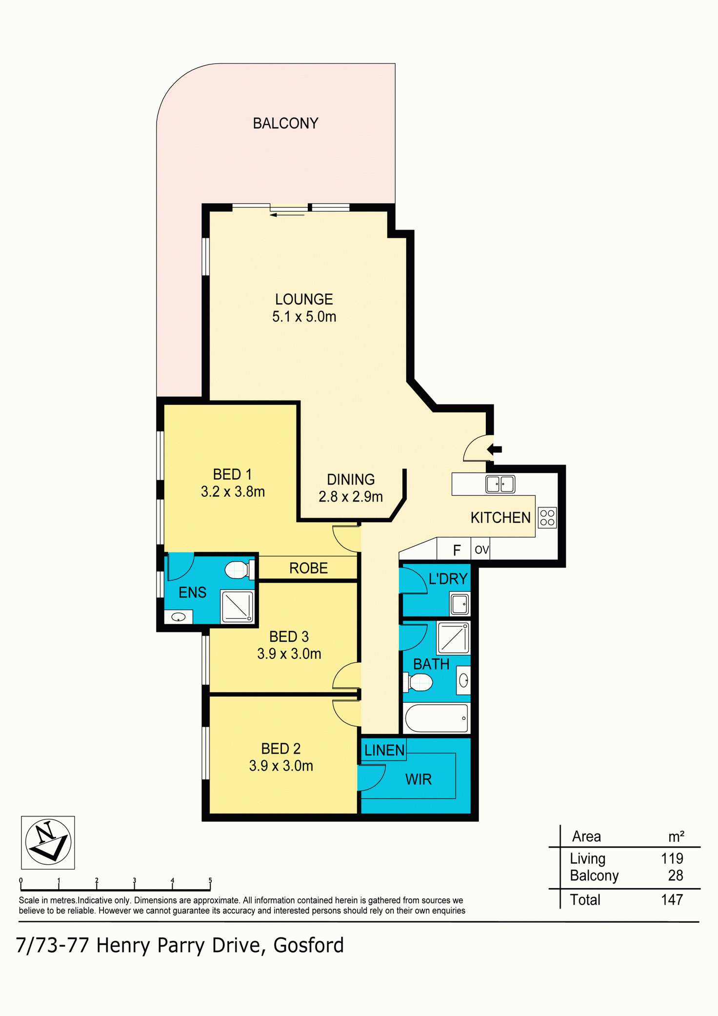 Floorplan of Homely apartment listing, 7/73-77 Henry Parry Drive, Gosford NSW 2250