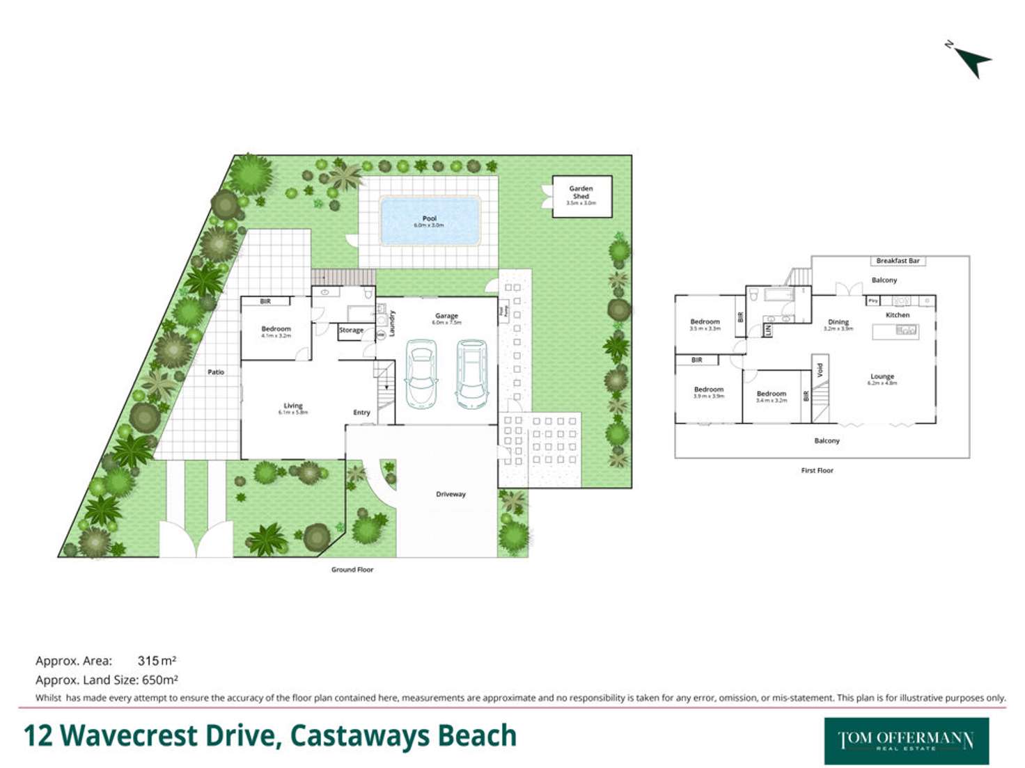 Floorplan of Homely house listing, 12 Wavecrest Drive, Castaways Beach QLD 4567