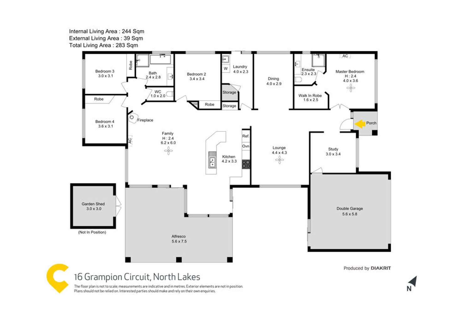 Floorplan of Homely house listing, 16 Grampion Circuit, North Lakes QLD 4509