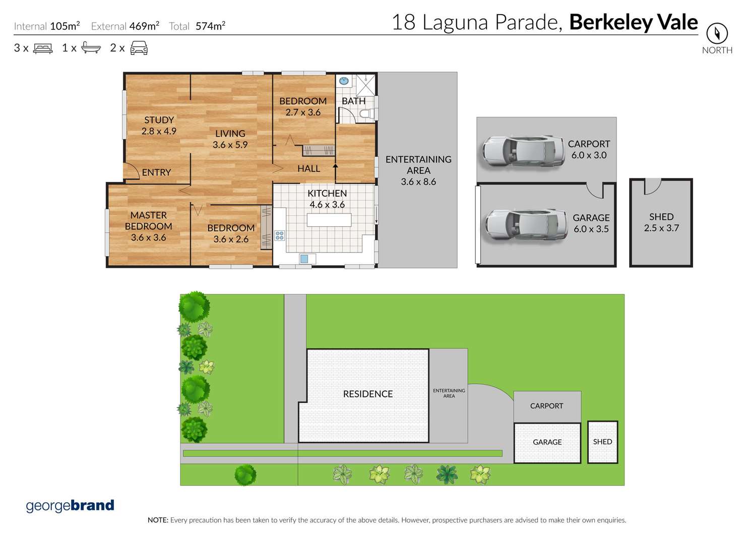 Floorplan of Homely house listing, 18 Laguna Parade, Berkeley Vale NSW 2261