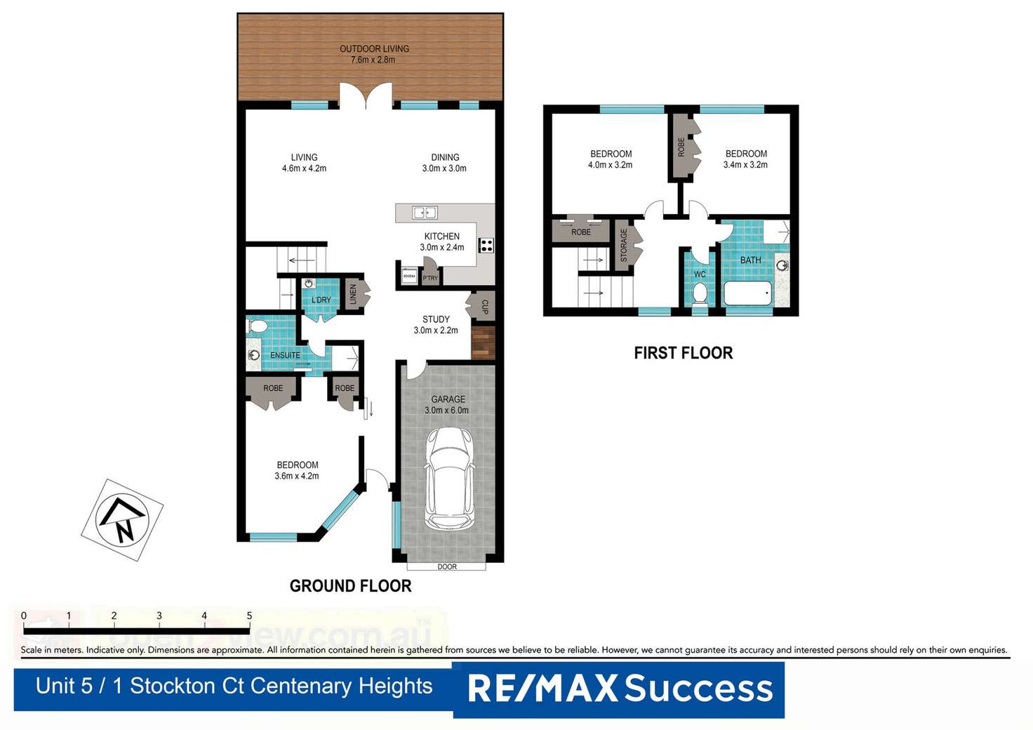 Floorplan of Homely unit listing, 5/1 Stockton Court, Centenary Heights QLD 4350