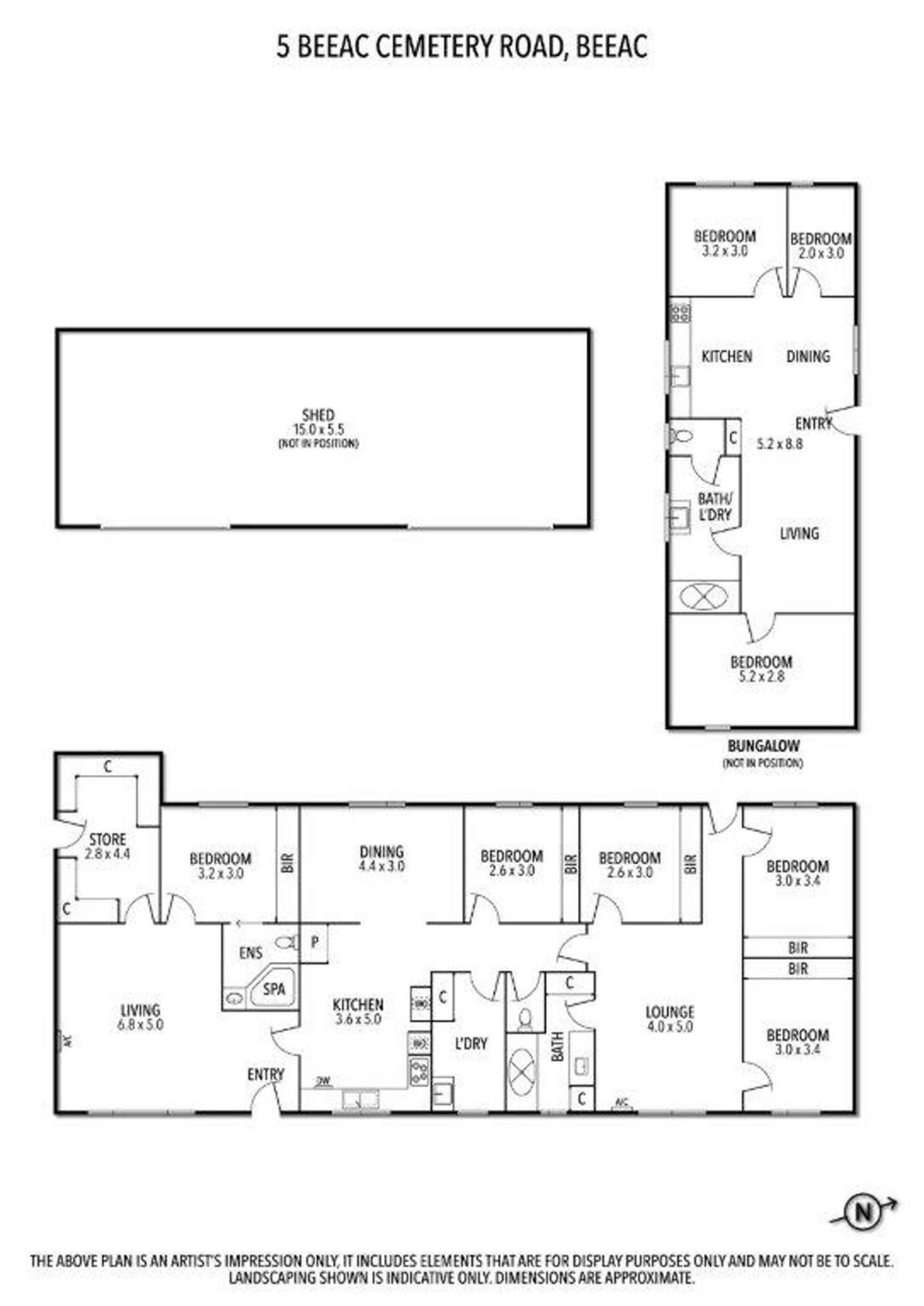 Floorplan of Homely acreageSemiRural listing, 5 Beeac-Cemetery Road, Beeac VIC 3251