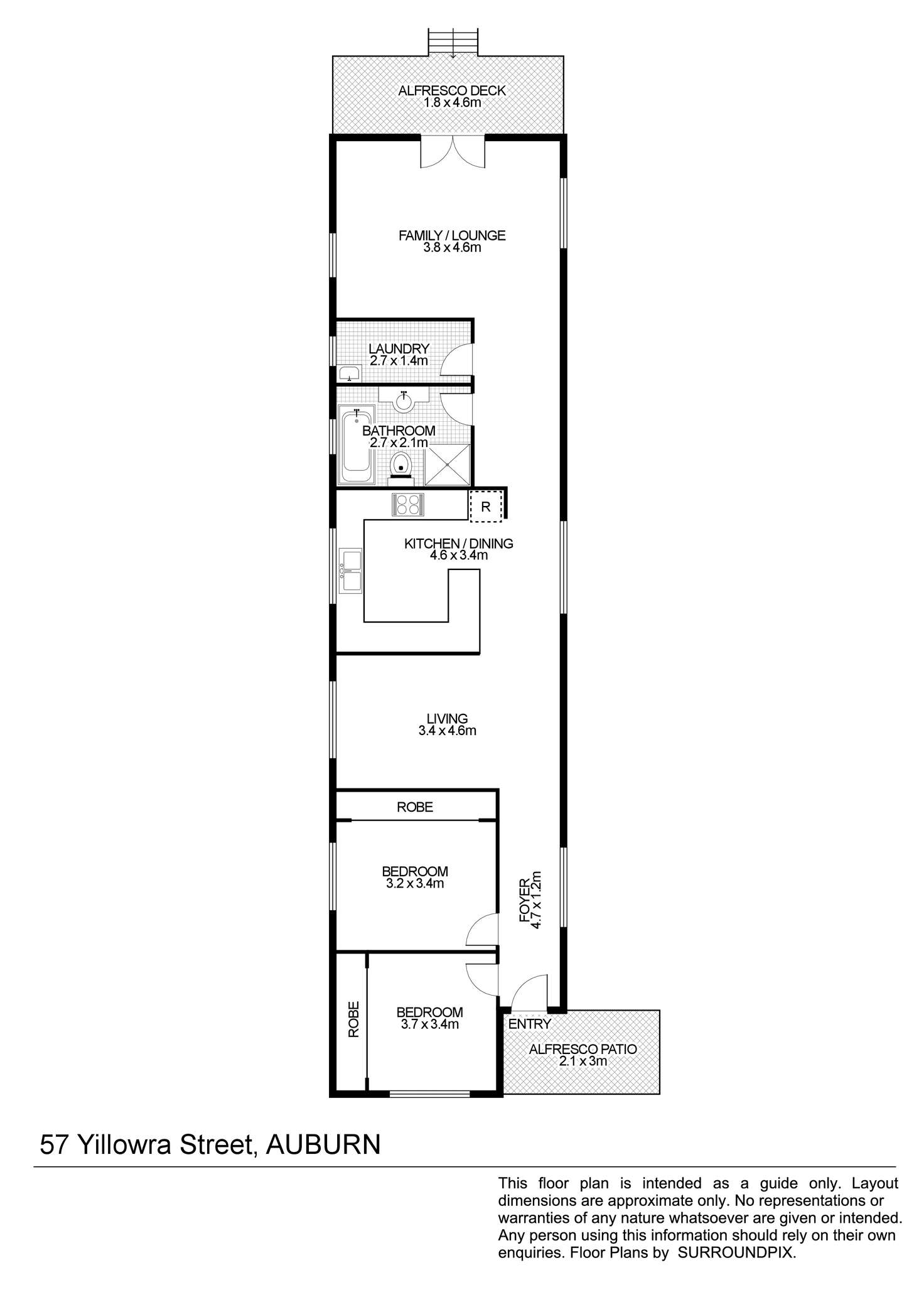 Floorplan of Homely house listing, 57 Yillowra St, Auburn NSW 2144