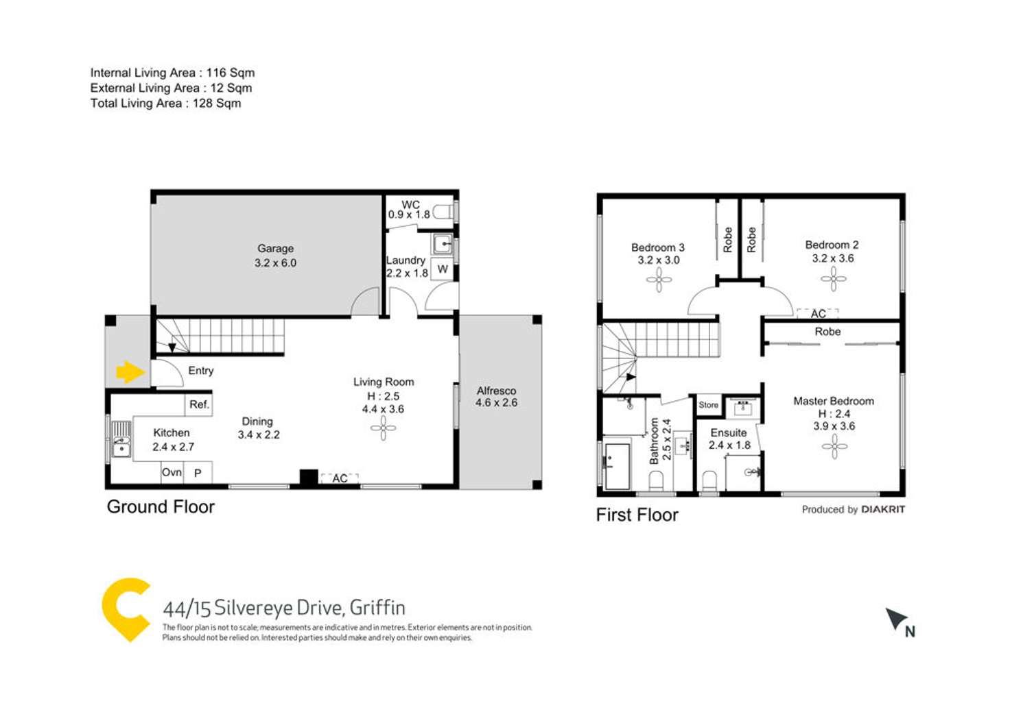 Floorplan of Homely townhouse listing, 44/15 Silvereye Drive, Griffin QLD 4503