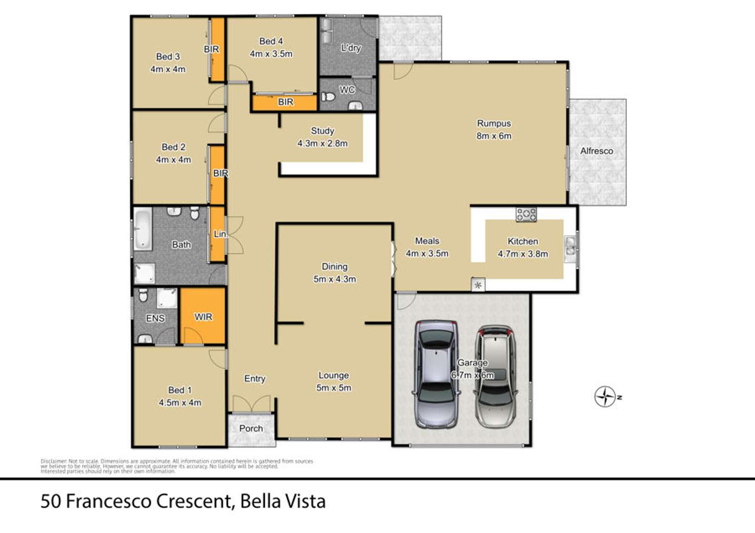 Floorplan of Homely house listing, 50 Francesco Crescent, Bella Vista NSW 2153