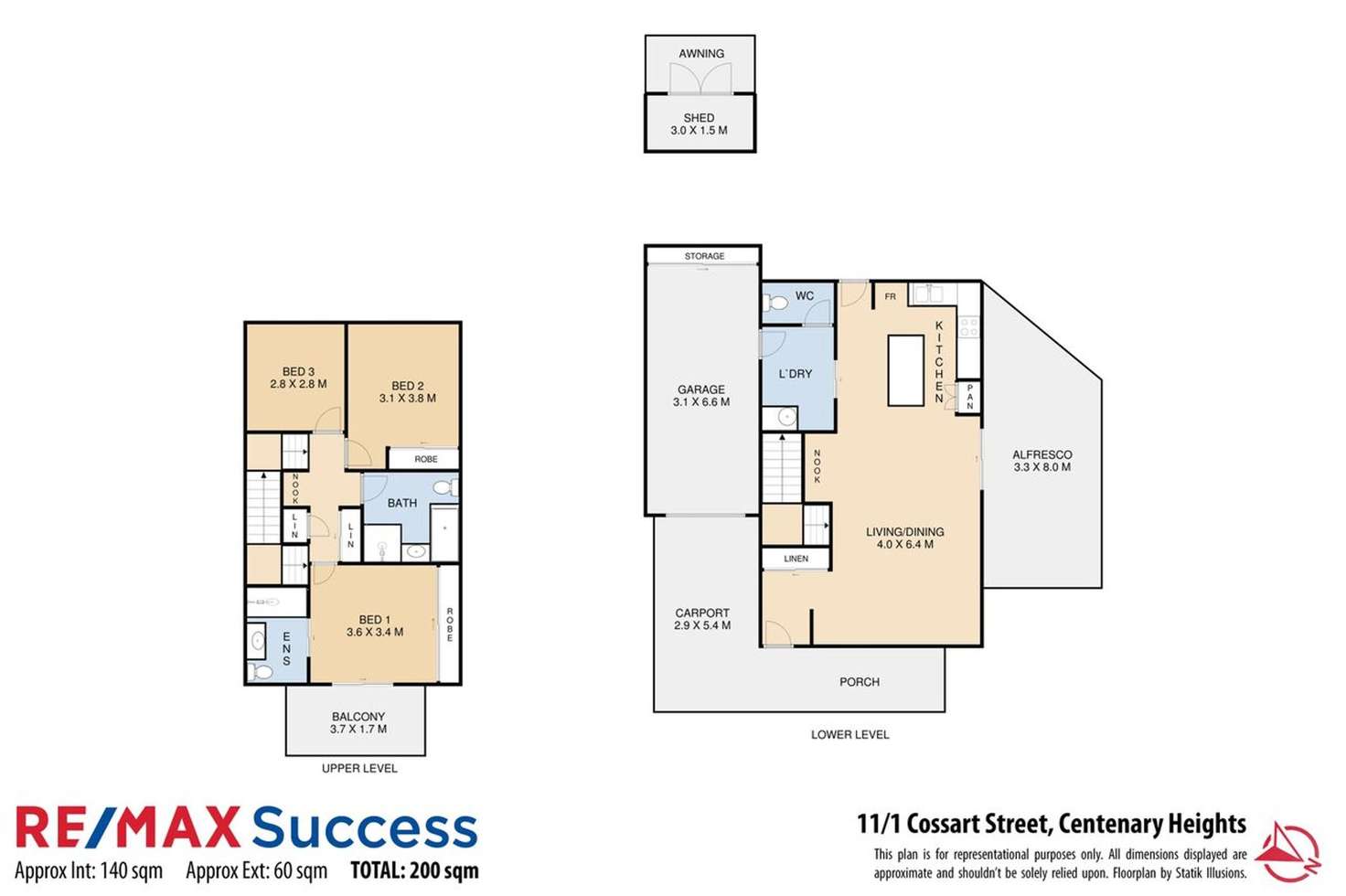 Floorplan of Homely unit listing, 11/1 Cossart Street, Centenary Heights QLD 4350