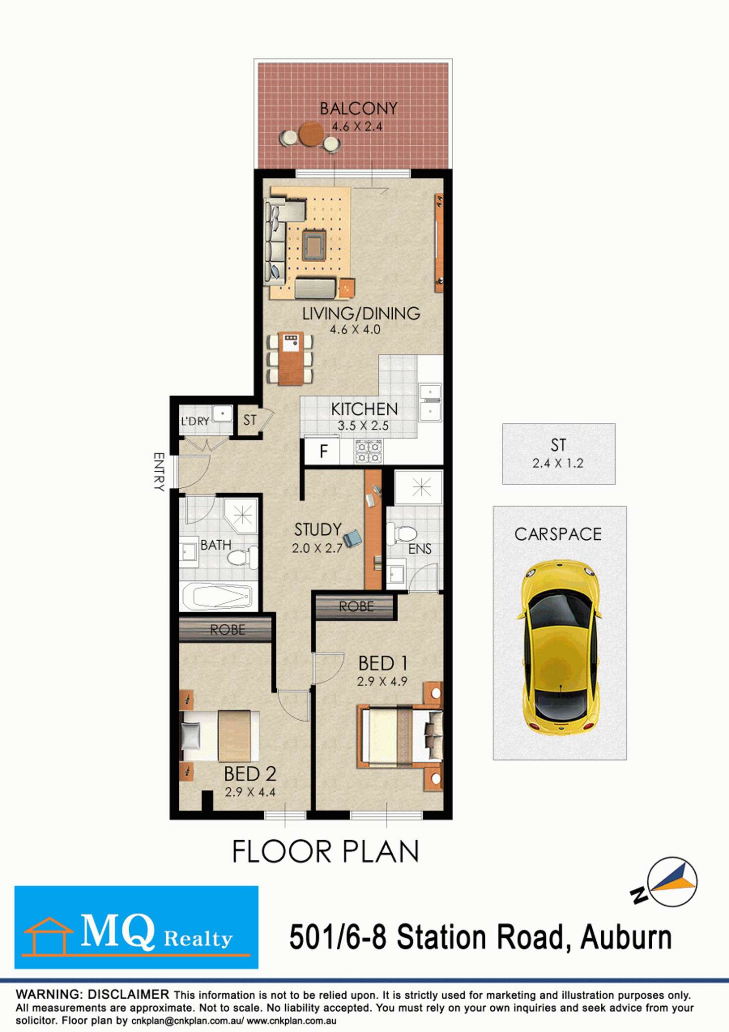 Floorplan of Homely apartment listing, 501/6-8 Station Road, Auburn NSW 2144