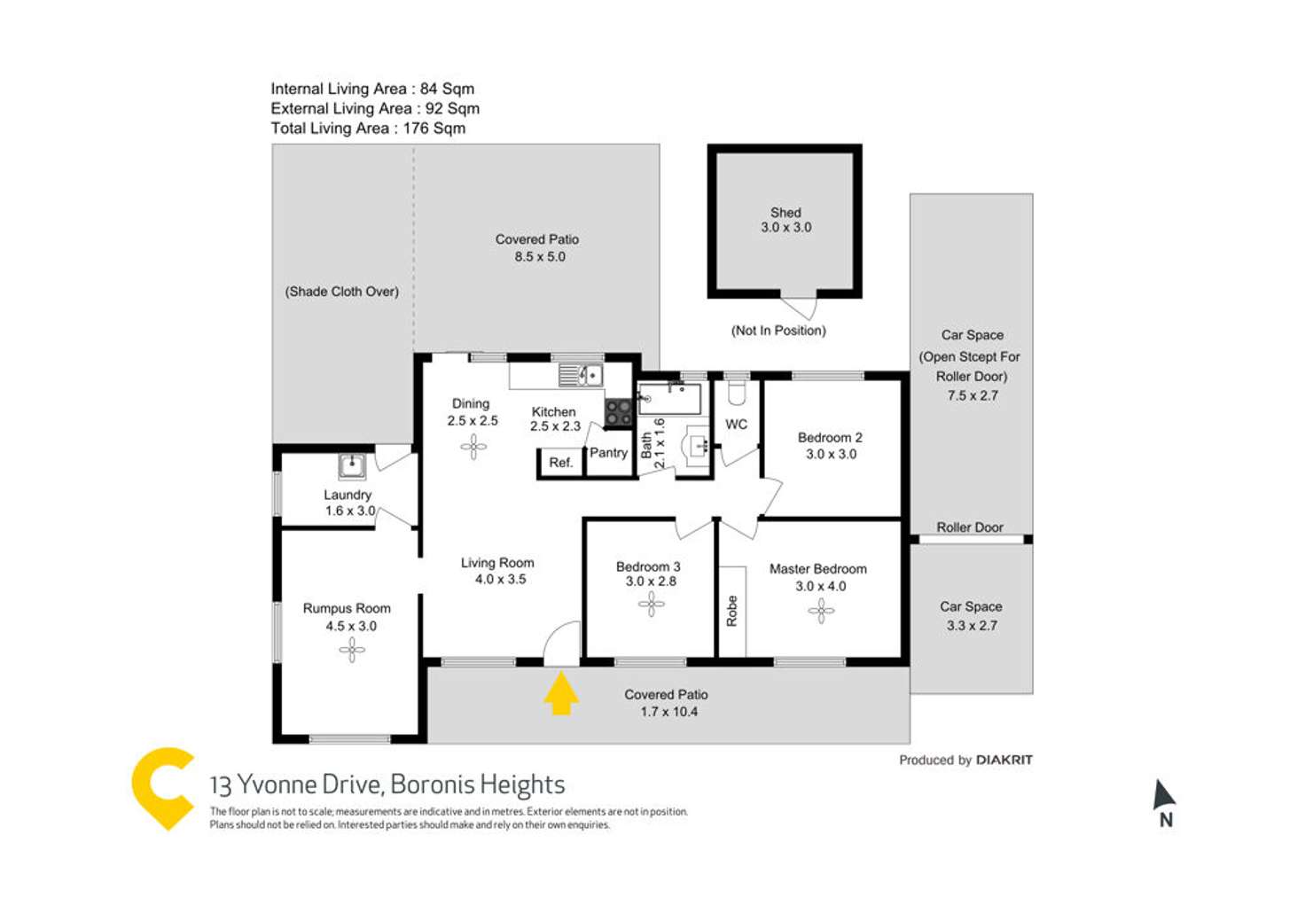 Floorplan of Homely house listing, 13 Yvonne Drive, Boronia Heights QLD 4124