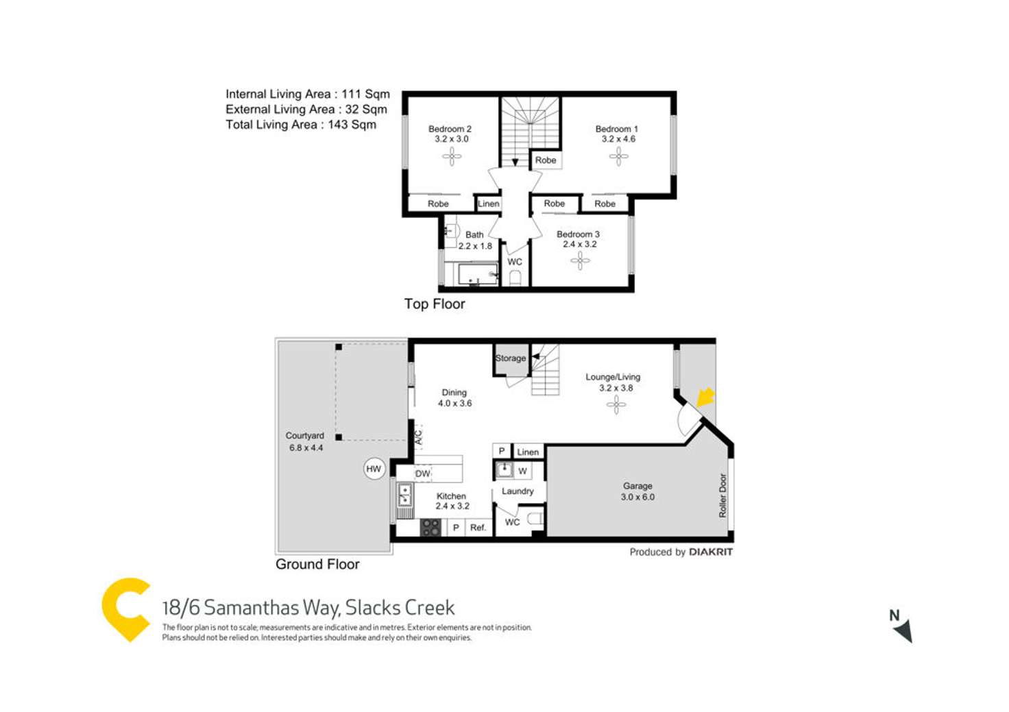 Floorplan of Homely townhouse listing, 18/6 Samanthas Way, Slacks Creek QLD 4127