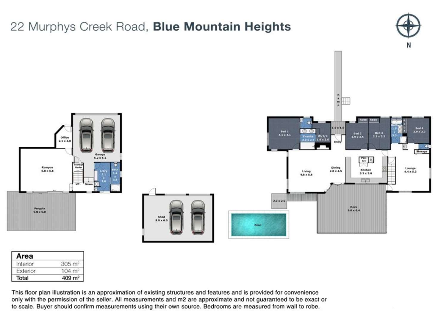 Floorplan of Homely acreageSemiRural listing, 22 Murphys Creek Road, Blue Mountain Heights QLD 4350